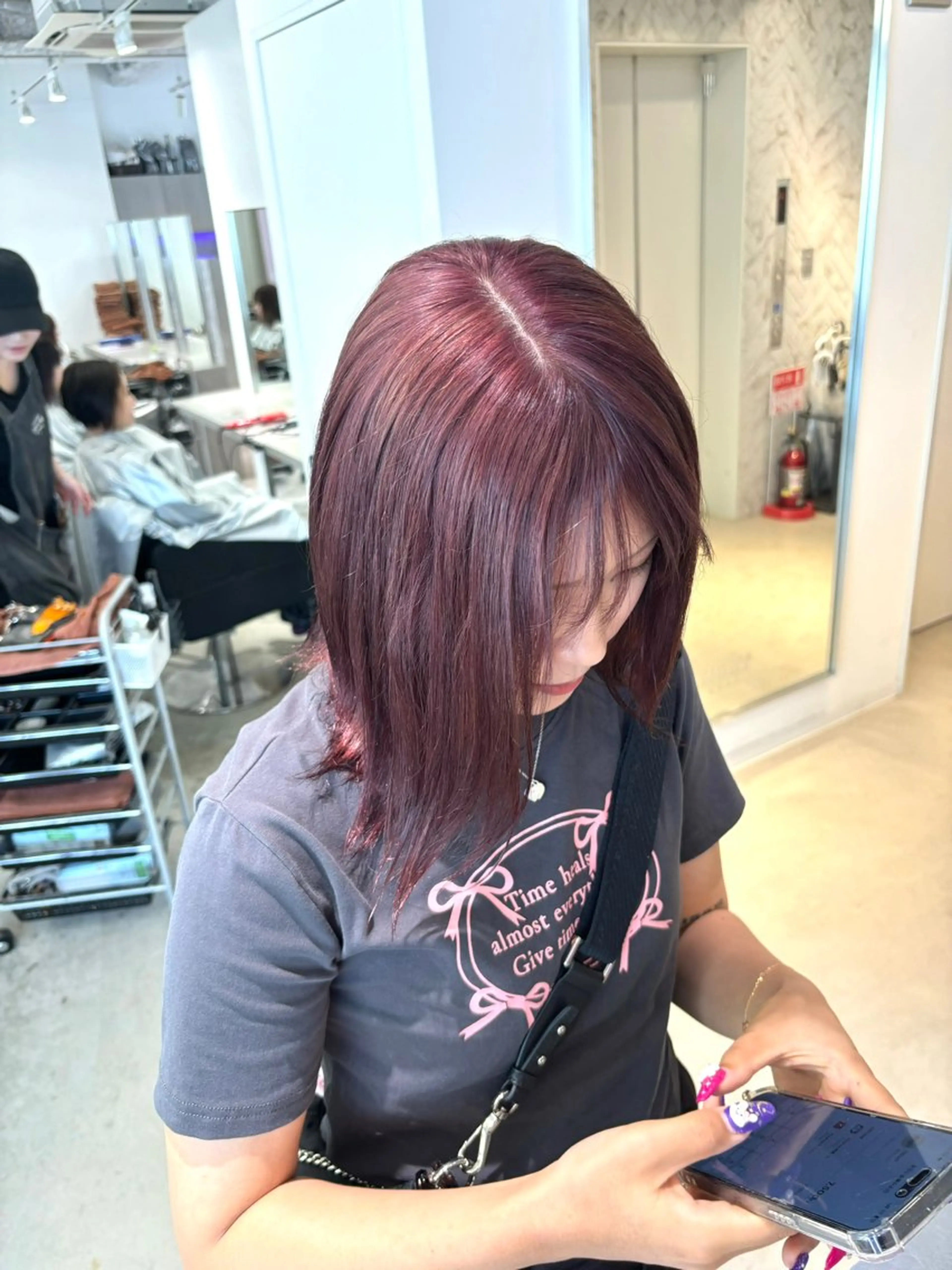 ミディアム ヘアカラー トリートメント パーマ&ブリーチ /飯牟田/GEAR.のヘアスタイル