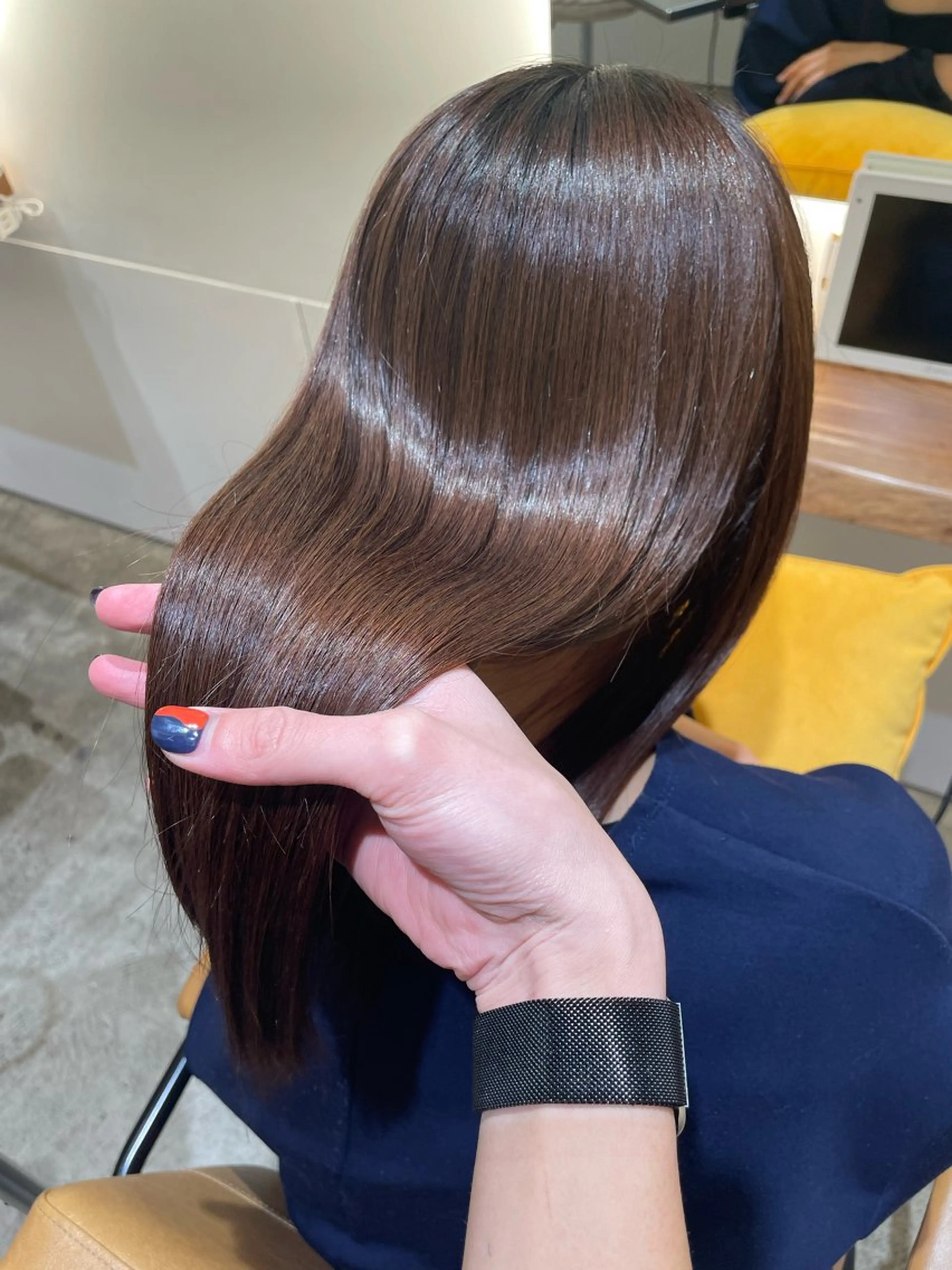セミロング パーマ 縮毛矯正 パーソナルカラー🌈 /骨格診断/ゆうきのヘアスタイル