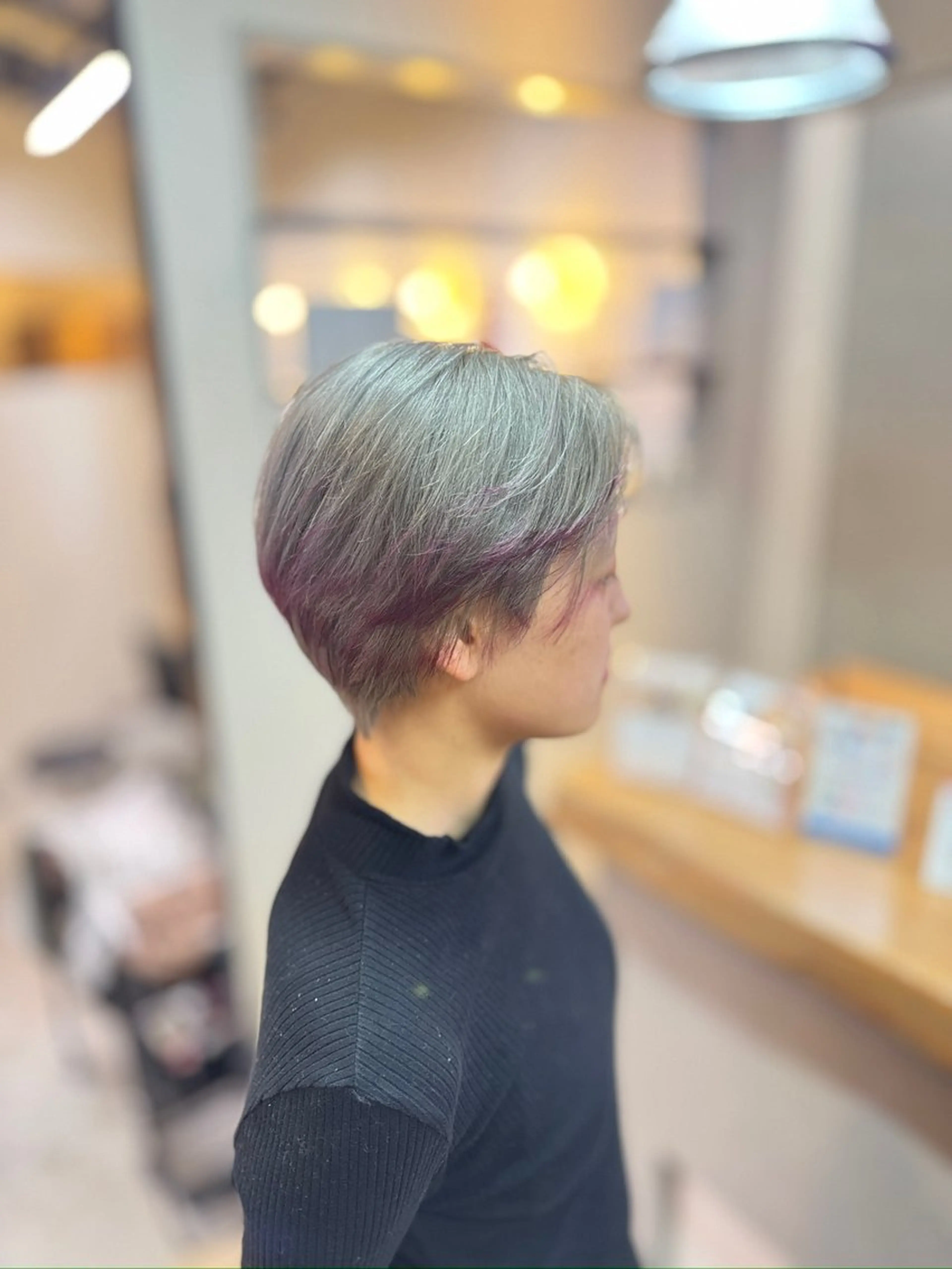 ショート カット ヘアカラー トリートメント はしもと　じん /wカラーのヘアスタイル