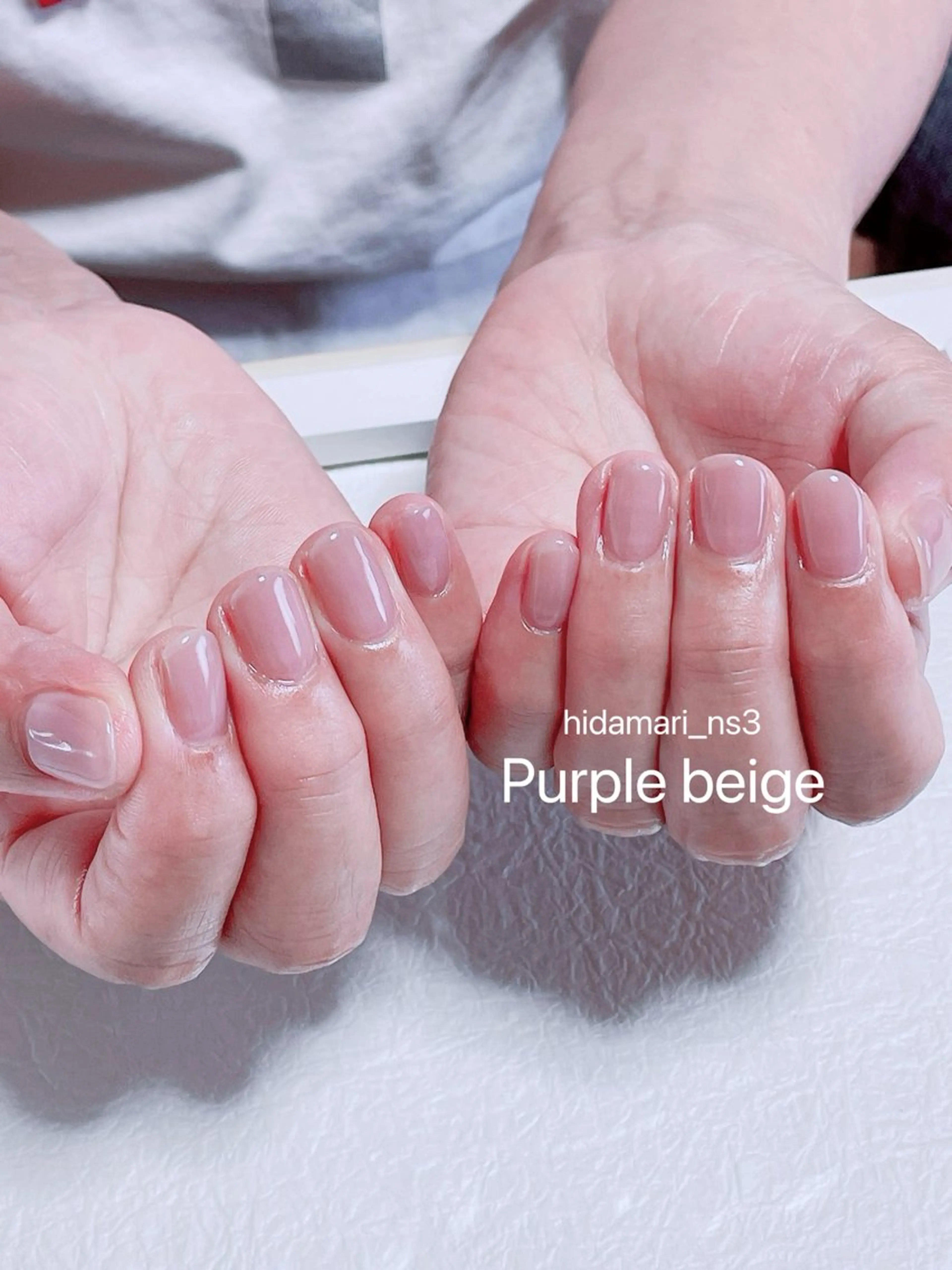 ネイル ワンカラーネイル パープル ハンドネイル NailSalon ひだまりのネイルデザイン