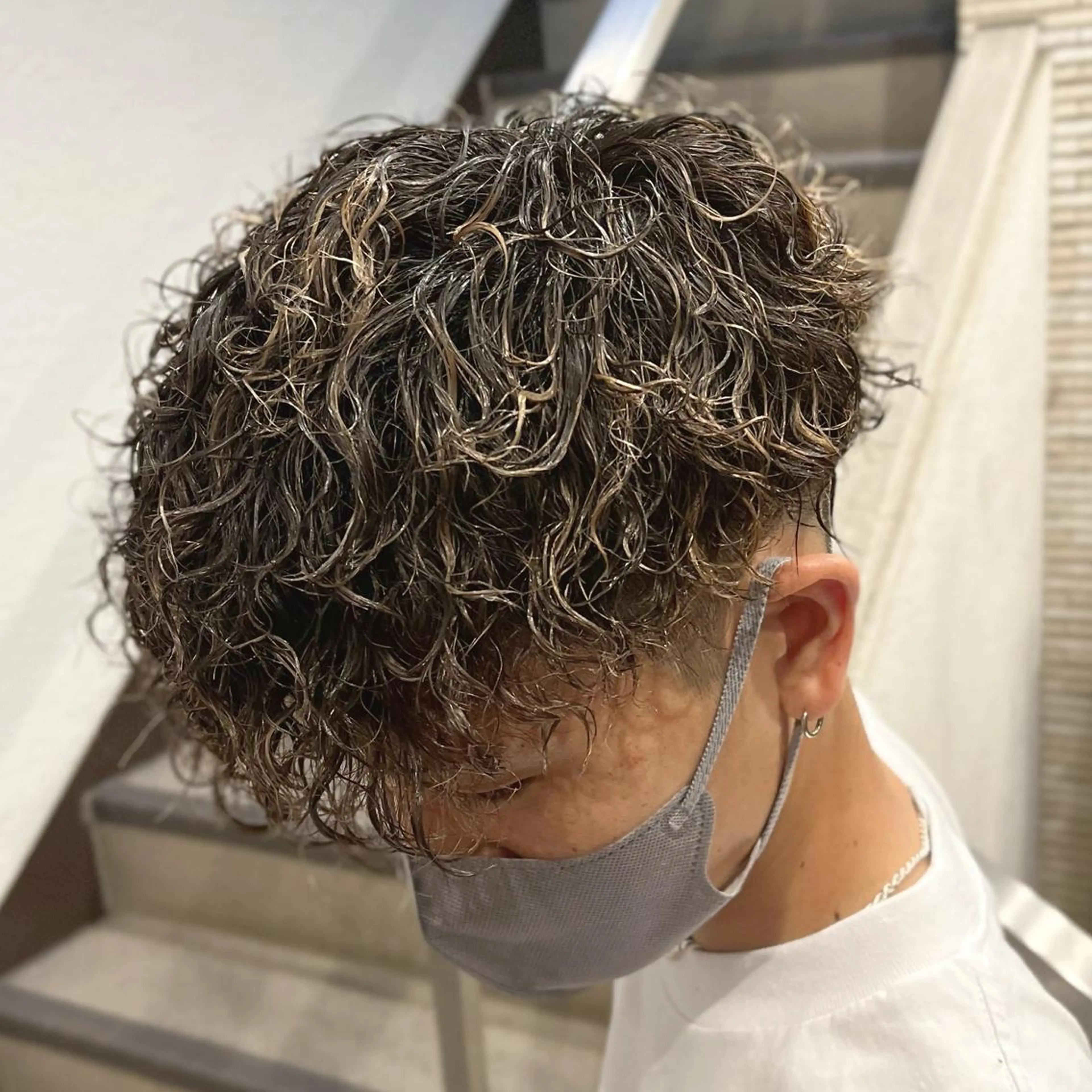 ミディアム パーマ メンズ 立川/メンズパーマ 厚進太郎のヘアスタイル