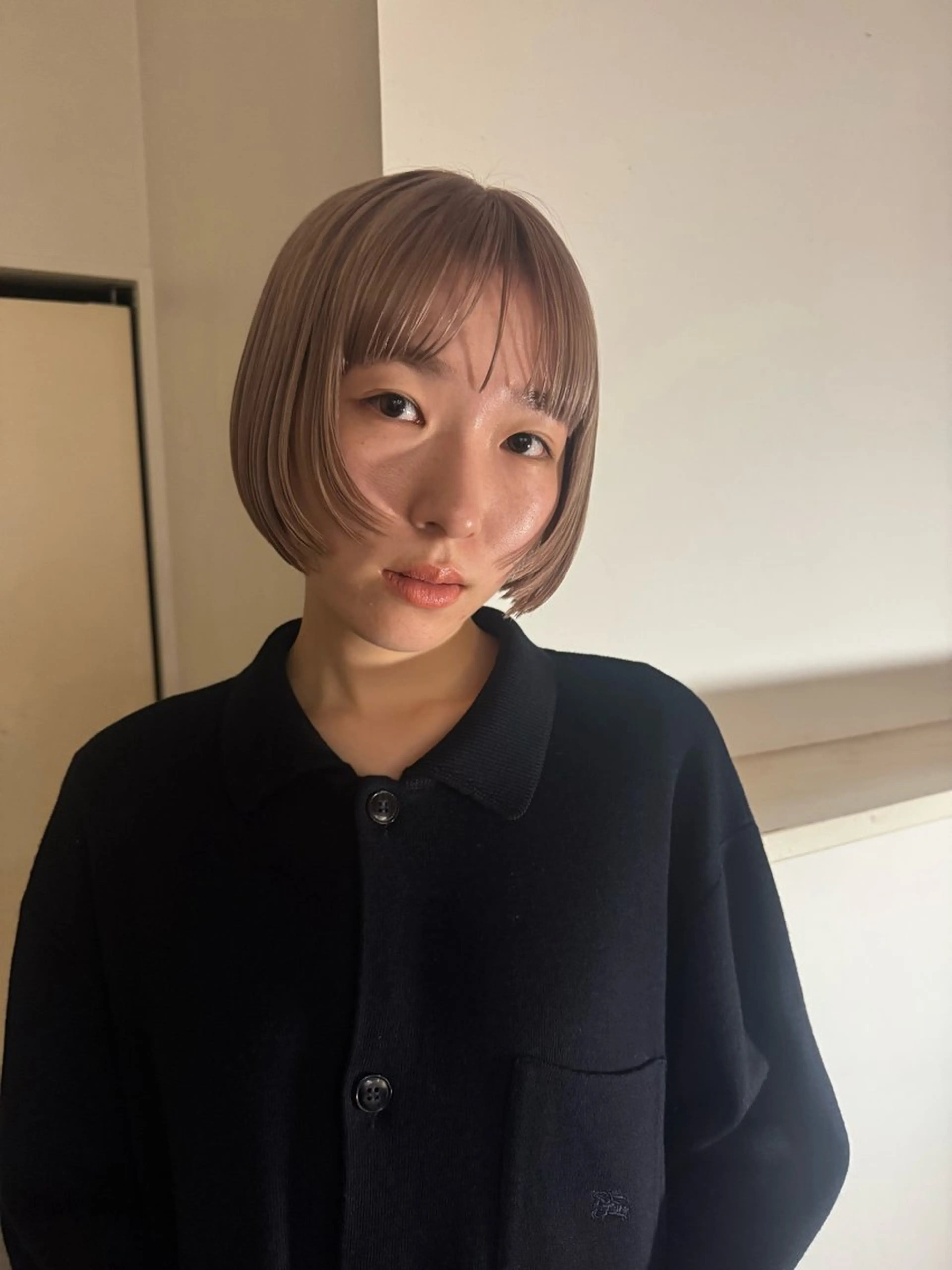 ミディアム カラー ベージュカラー ブリーチ ヘアカラー 今泉/kai🐇ボブ 似合わせカットのヘアスタイル