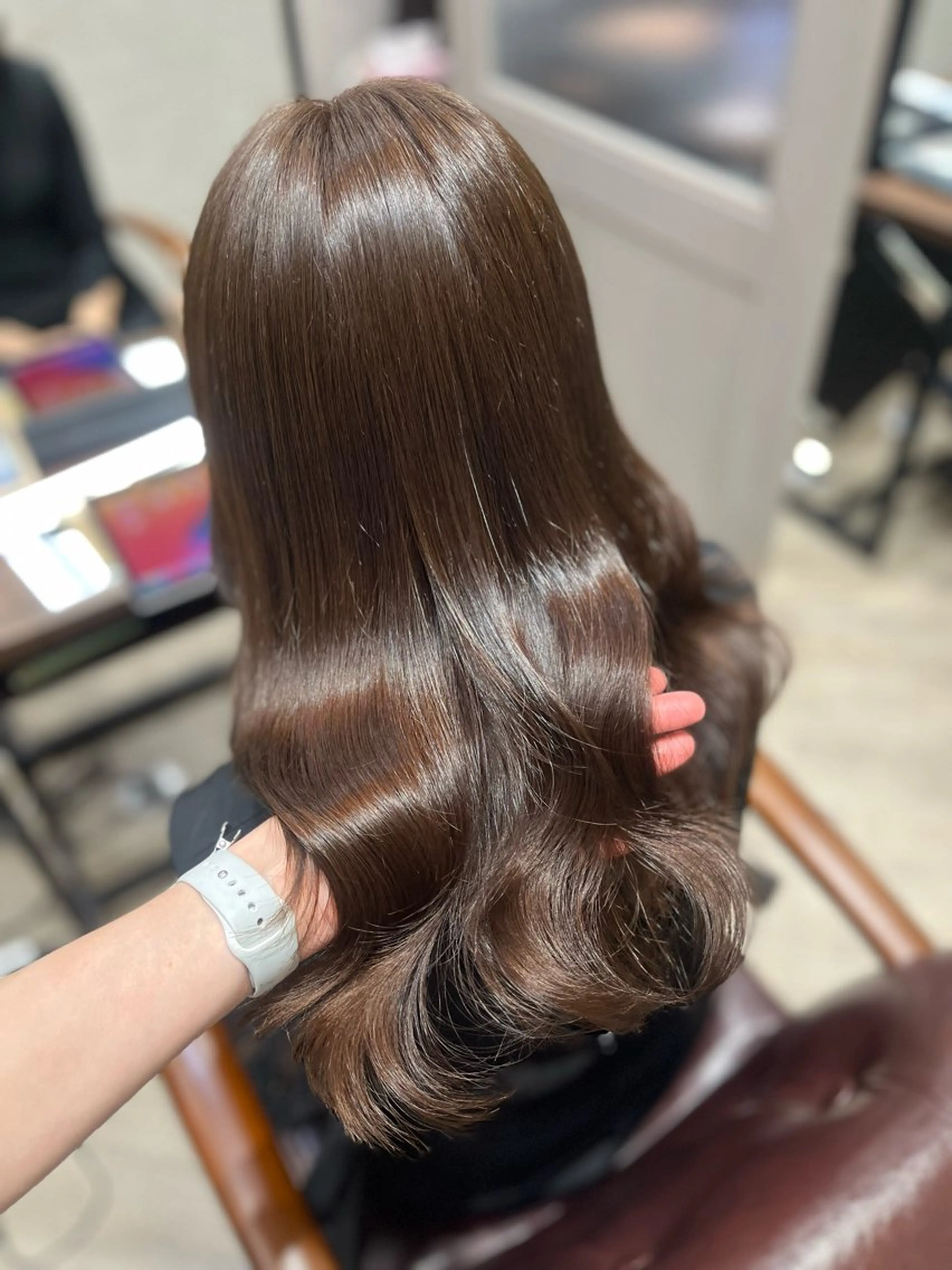 ロング カラー ブラウンカラー チョコレートブラウン ヘアカラー トリートメント 🫧ぷる艶カラー🫧 Yuubi🦩のヘアスタイル