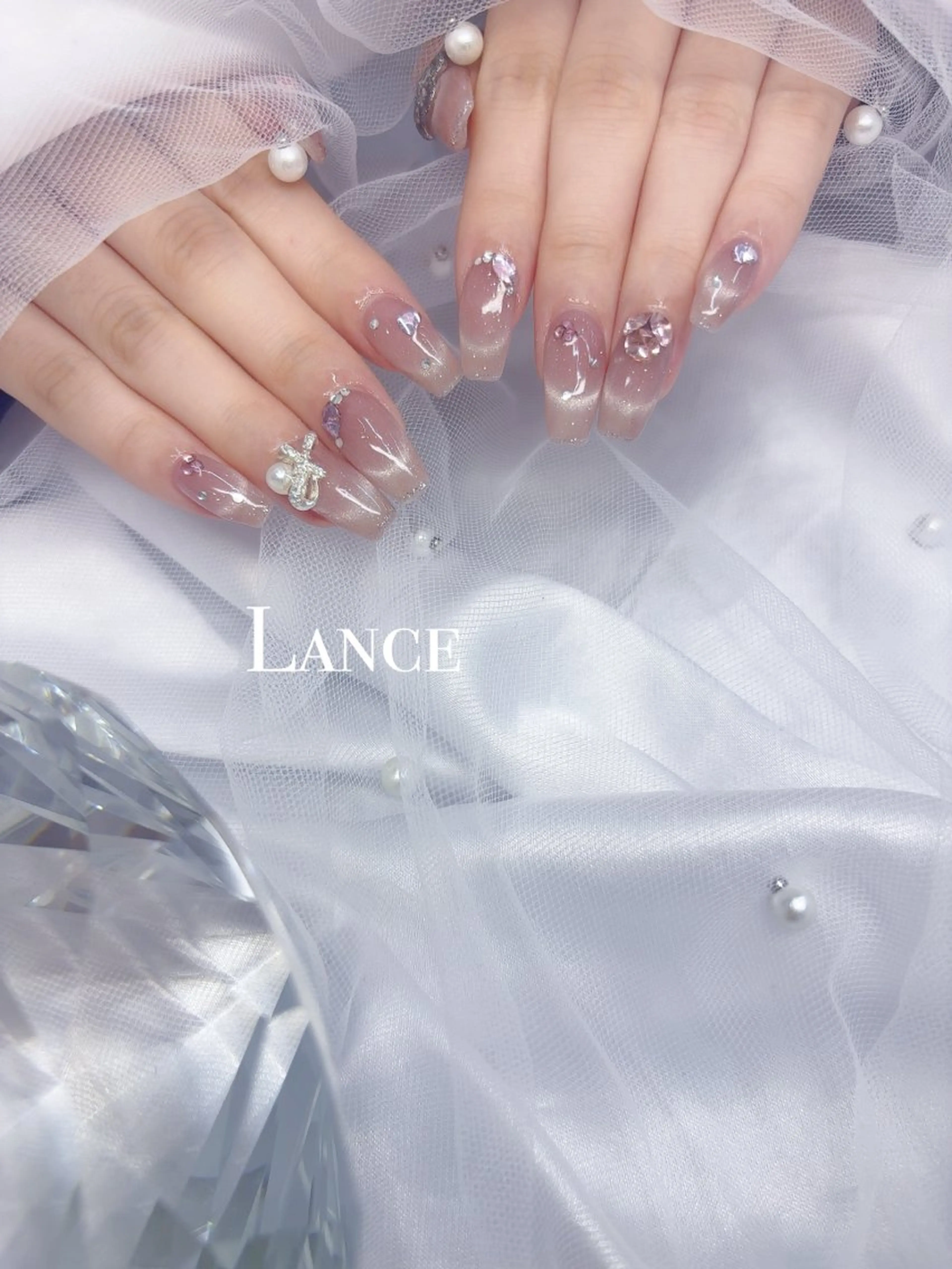 ネイル 韓国ネイル 春ネイル ワンホンネイル ハンドネイル Lance nailのネイルデザイン