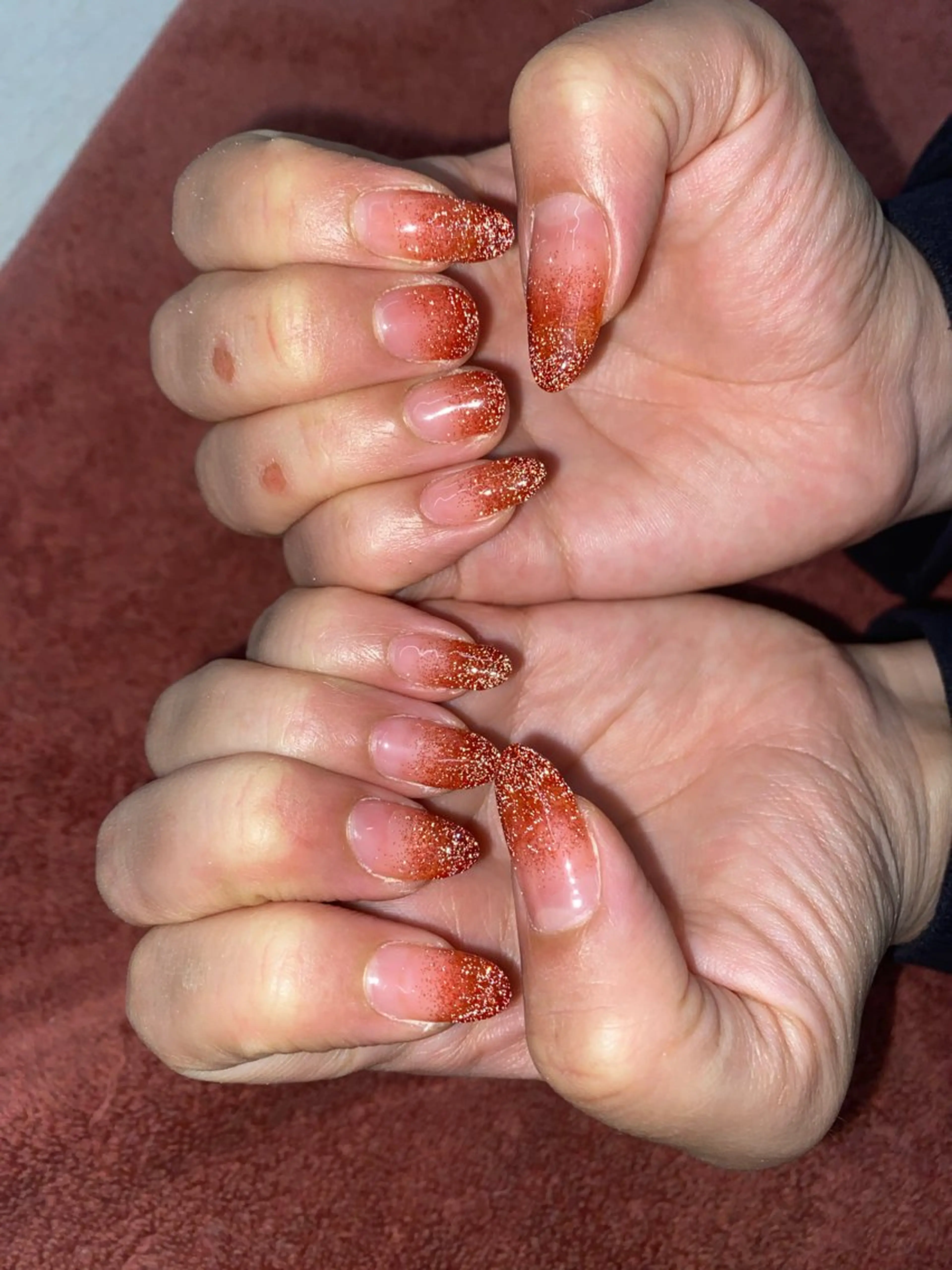 ネイル フラッシュネイル グラデーション ラメ(グリッター) ワンカラーネイル ネイル サヴォイ ❁⃘*.ﾟSAYAのネイルデザイン