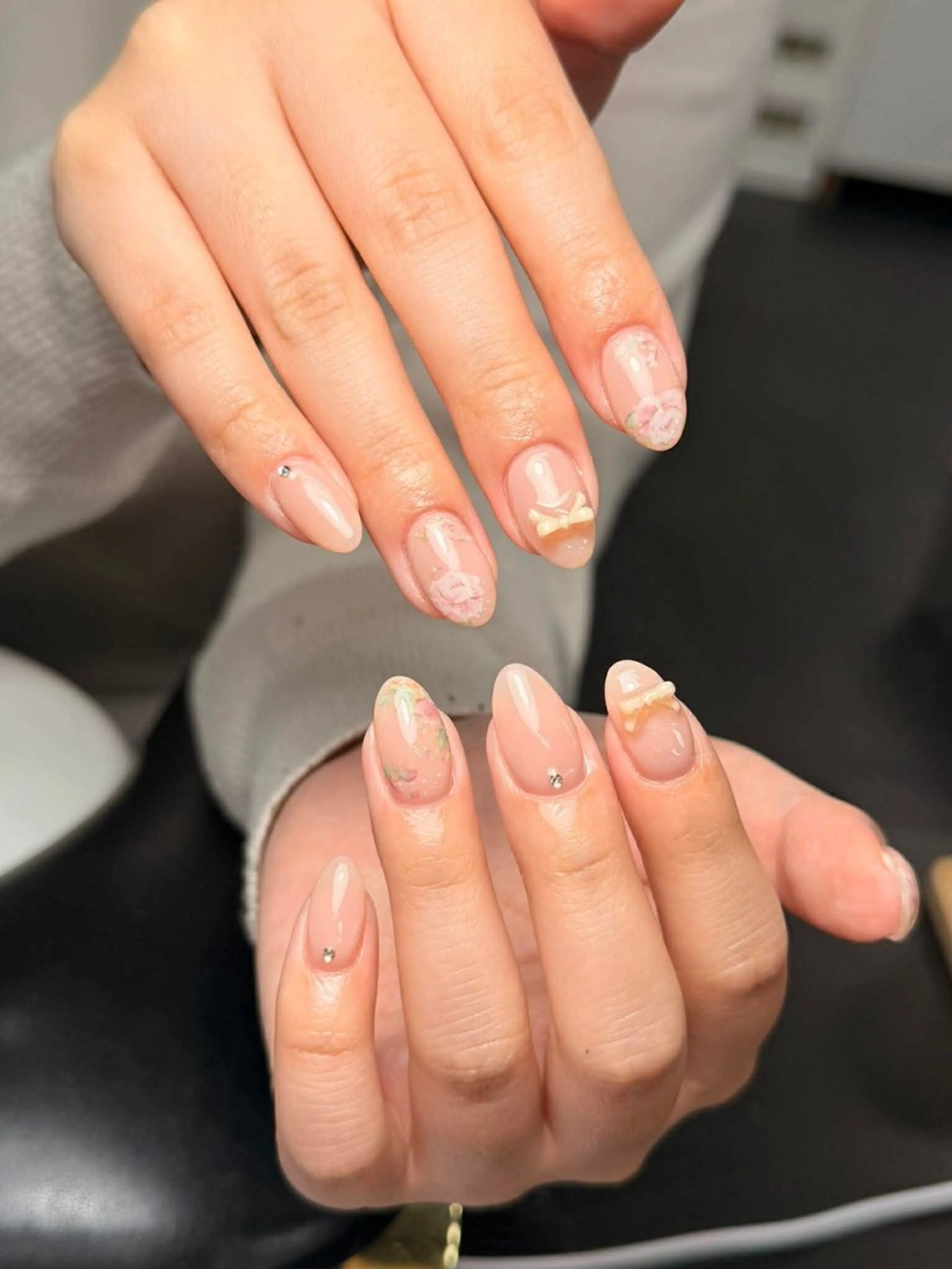 ネイル 韓国ネイル 持ち込み ニュアンスネイル 春ネイル 夏ネイル SORA ANA.CHUOのネイルデザイン