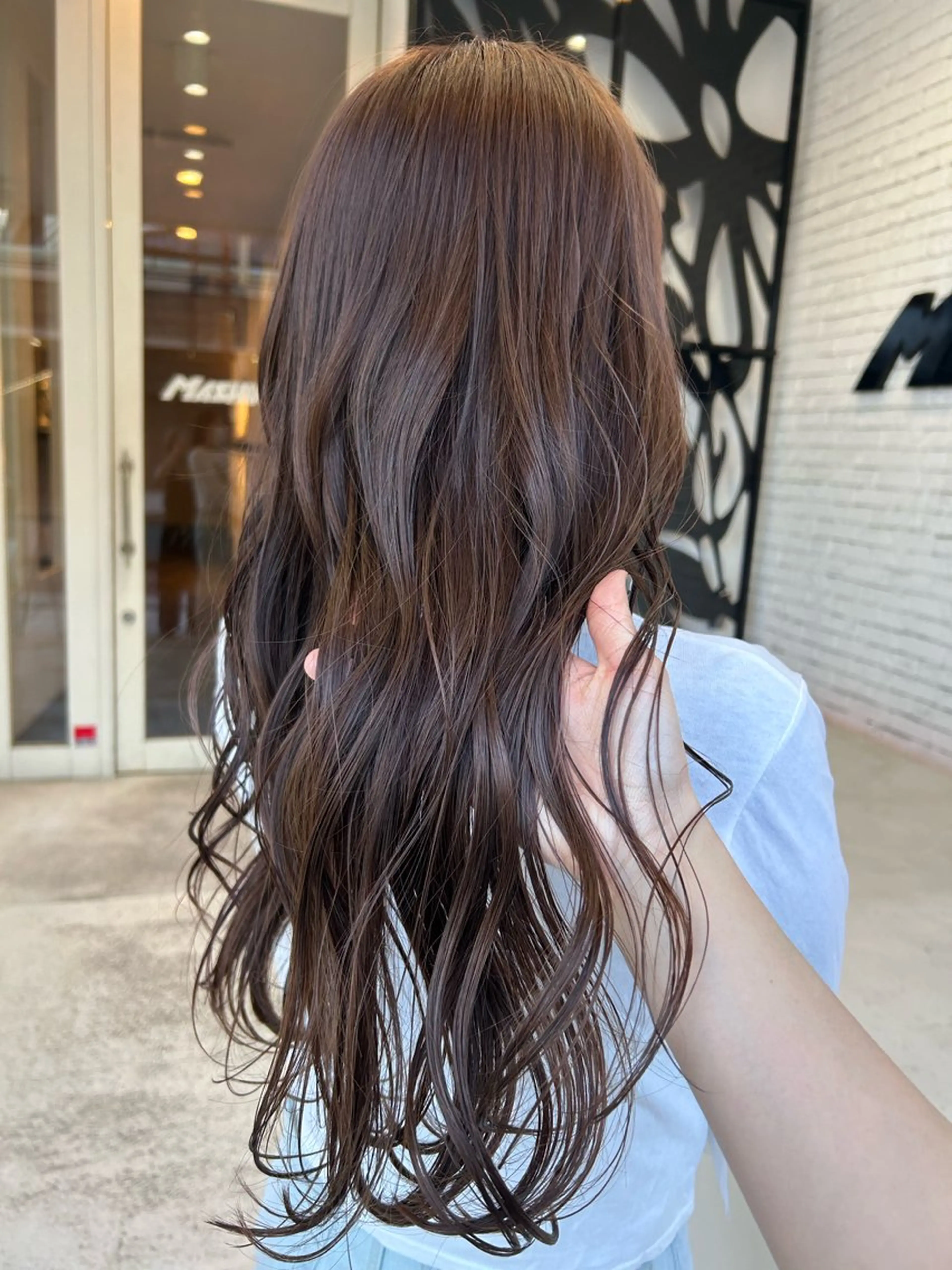 カラー ベージュカラー ピンクカラー ピンクベージュ ヘアカラー ブリーチカラー/艶髪 ストレート/はるあのヘアスタイル