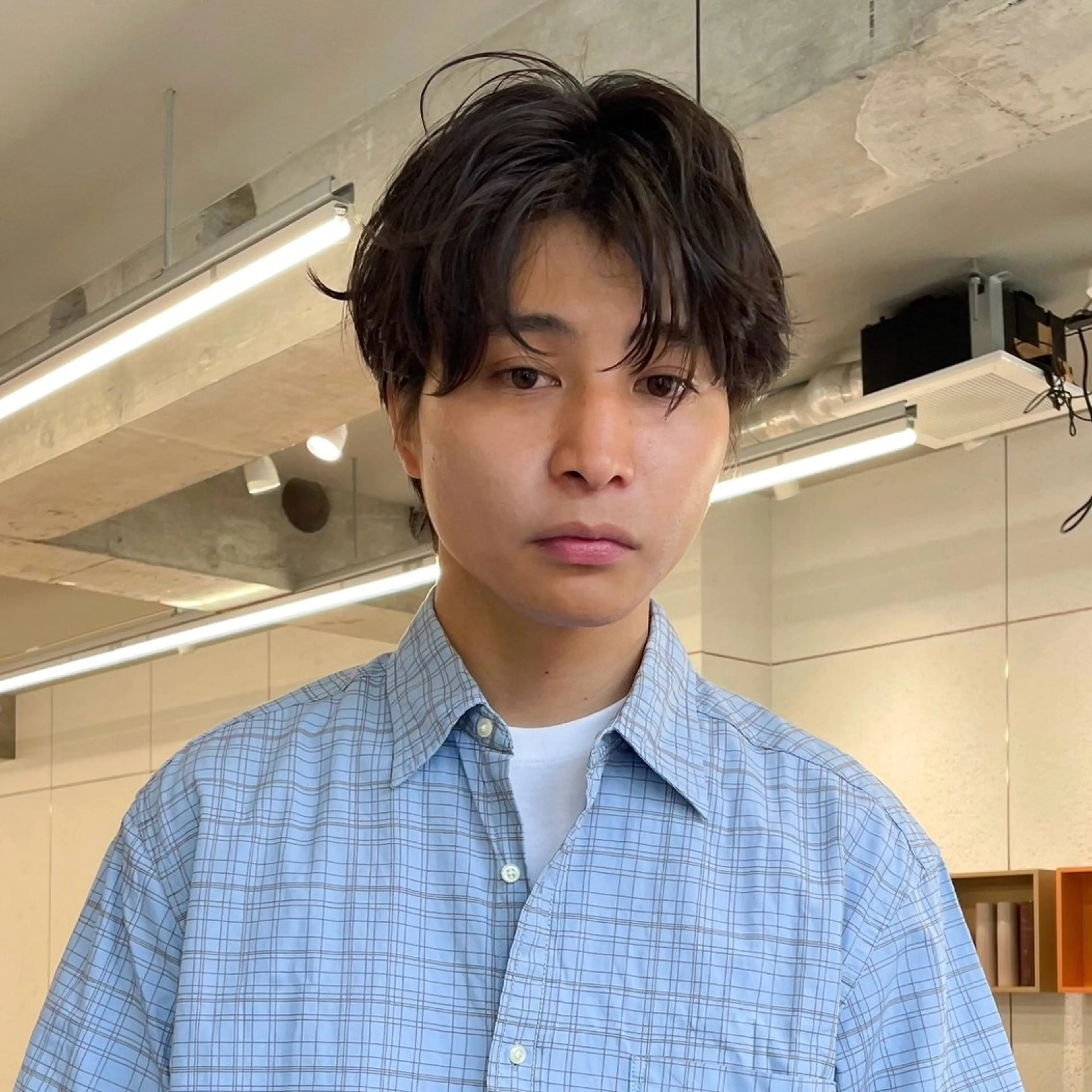 パーマ メンズ センターパート 【メンズ特化】 イマダナツミのヘアスタイル