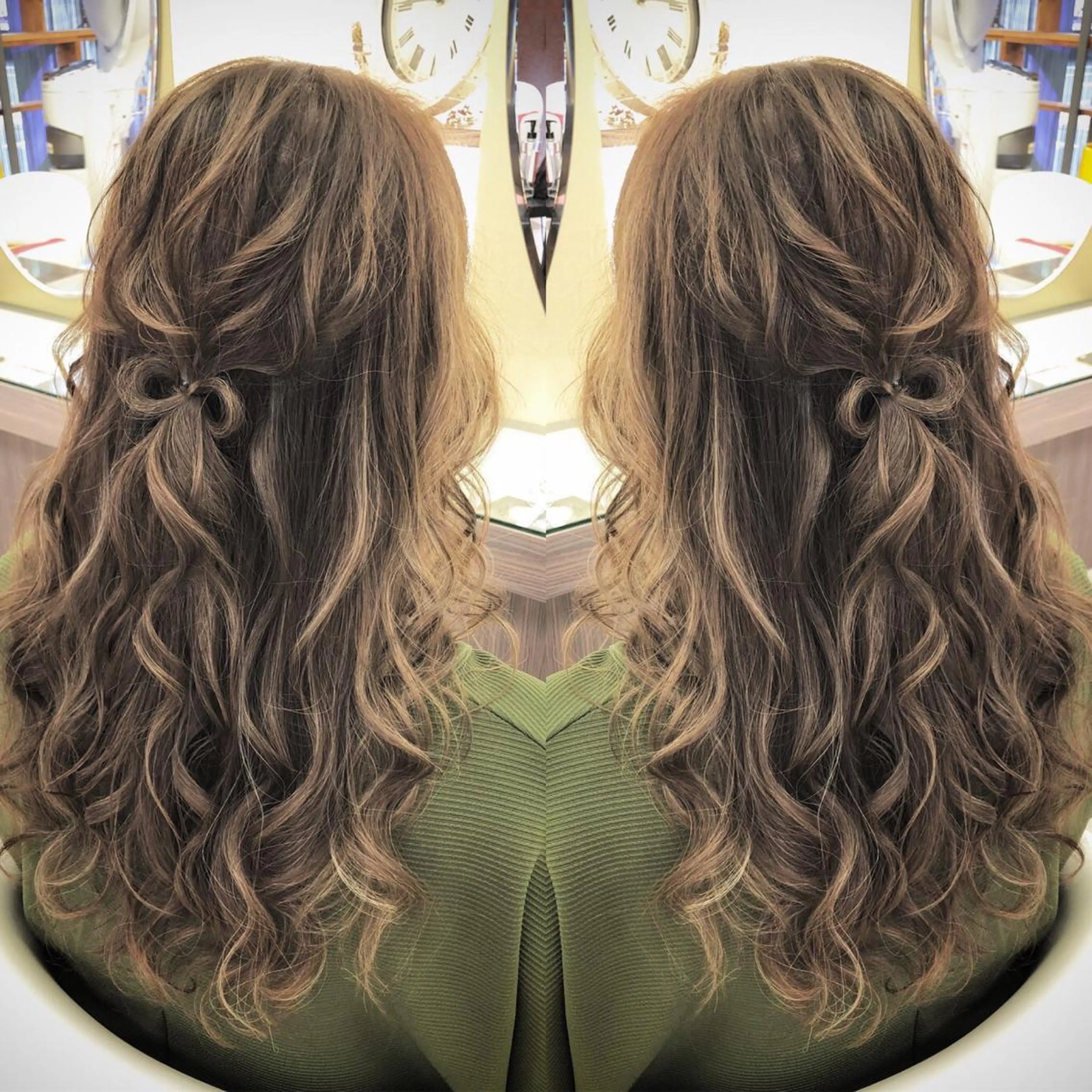 ロング カラー ヘアアレンジ EARTH 越谷店のヘアスタイル