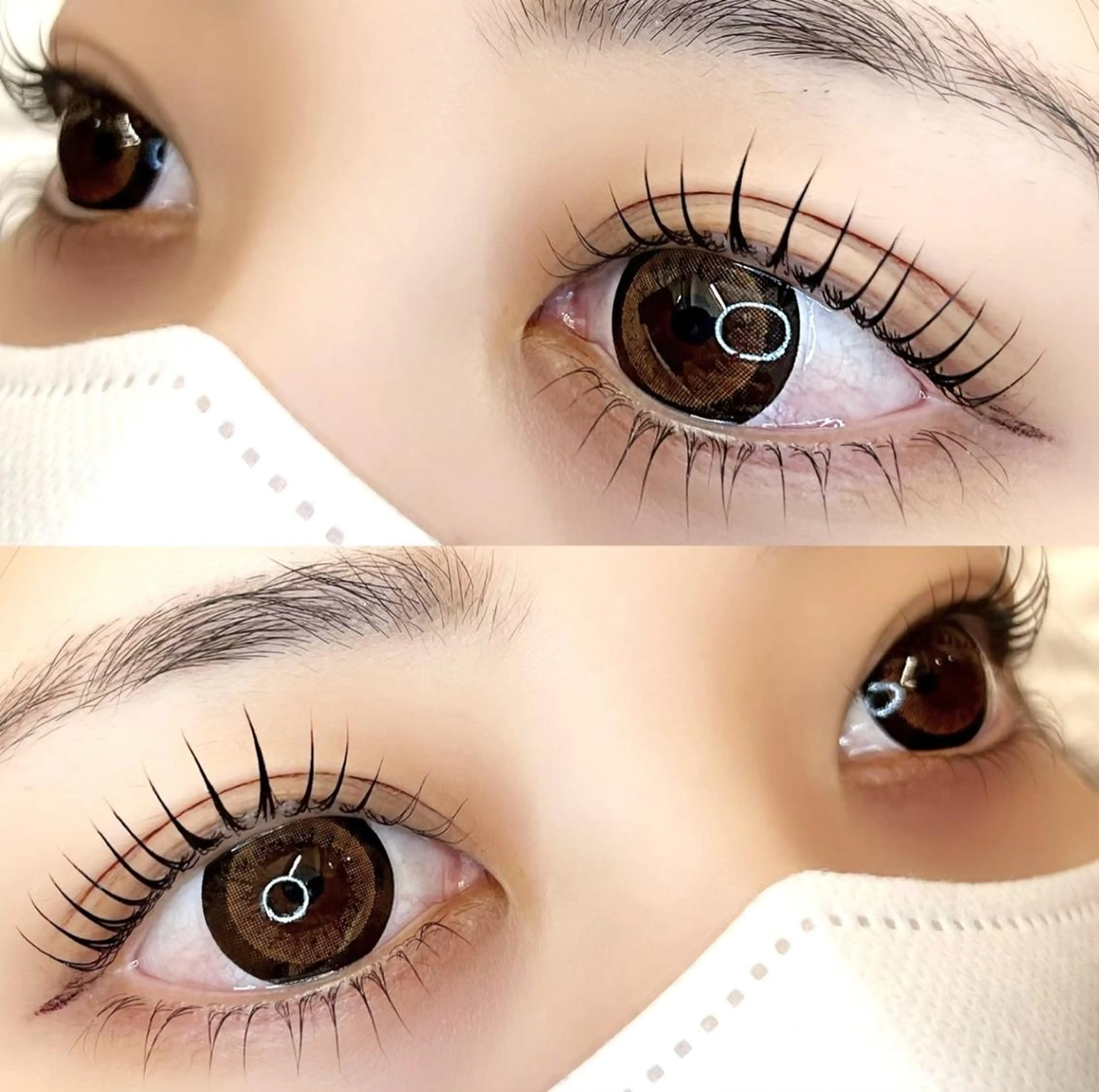 マツエク・マツパ アイブロウ 束感まつ毛 韓国風マツエク パリジェンヌラッシュリフト ワンホンマツエク マツパ 500%可愛い💘 fein.表参道店のマツエク・マツパデザイン