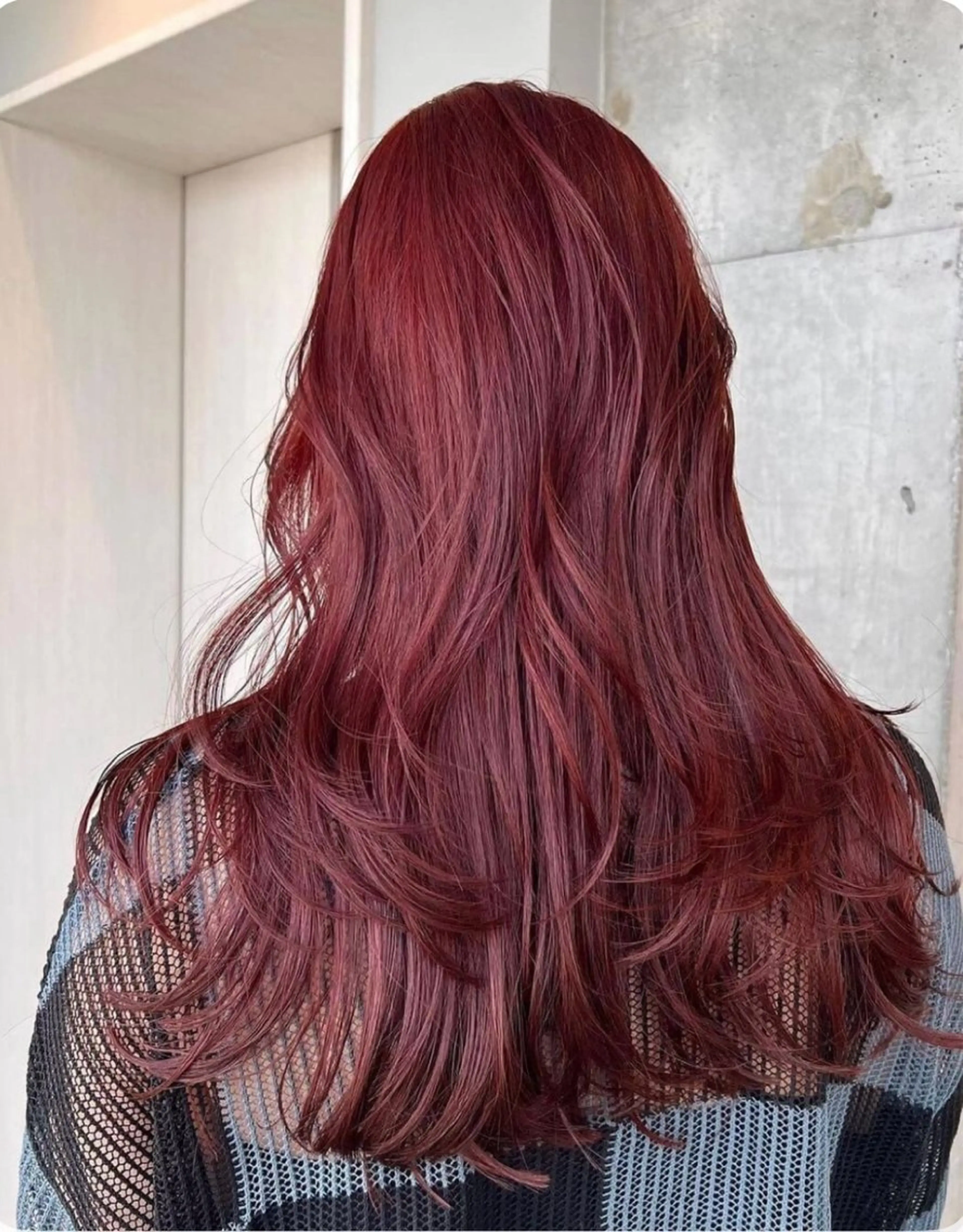 ロング カラー ブリーチ ブリーチなしカラー レッドカラー ヘアカラー トリートメント 髪質改善”透け感" カラー/Hono🪞のヘアスタイル