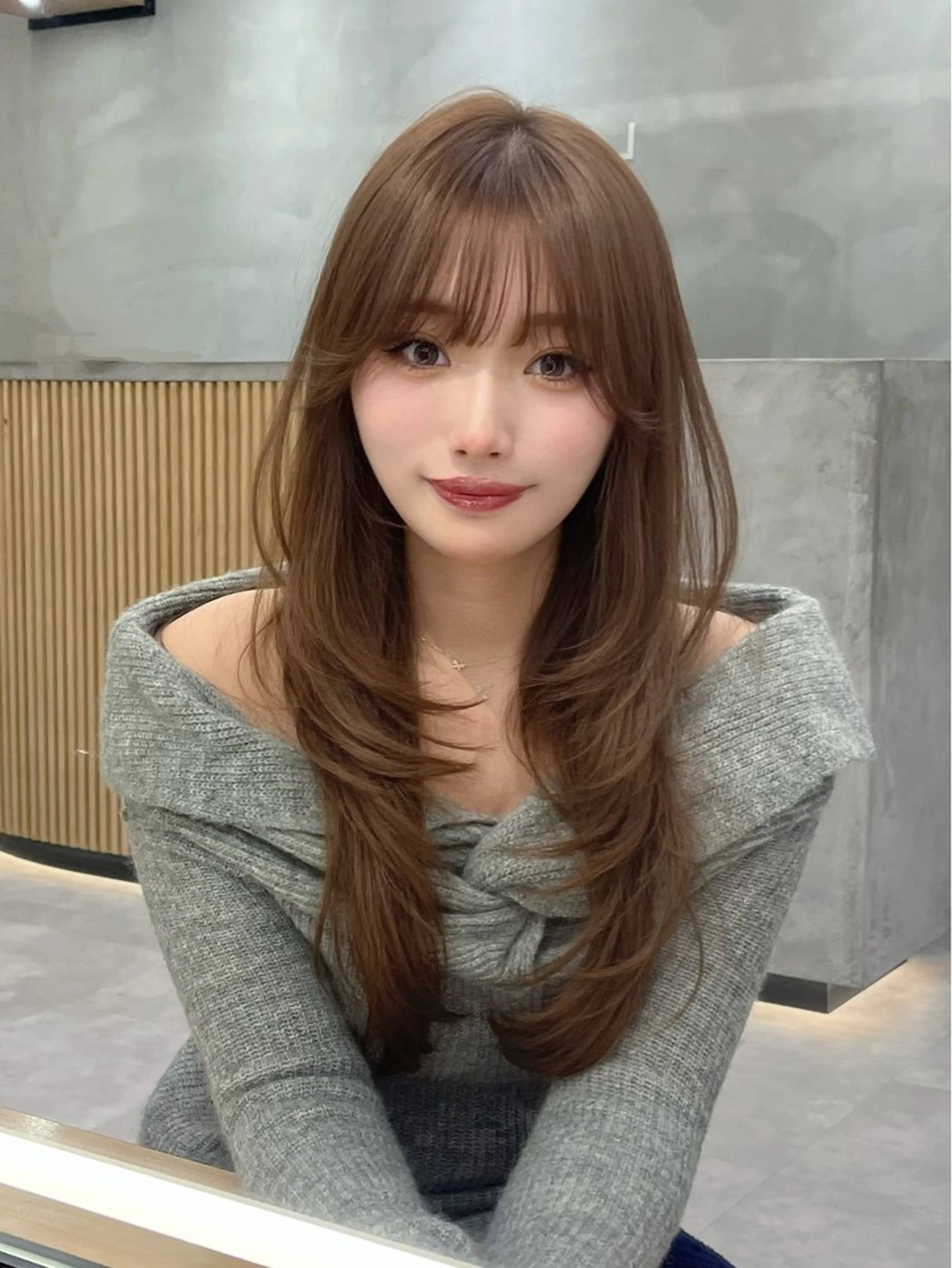 ロング カット ヘアカラー 【韓国/レイヤー/ カラー】新井 望乃果のヘアスタイル