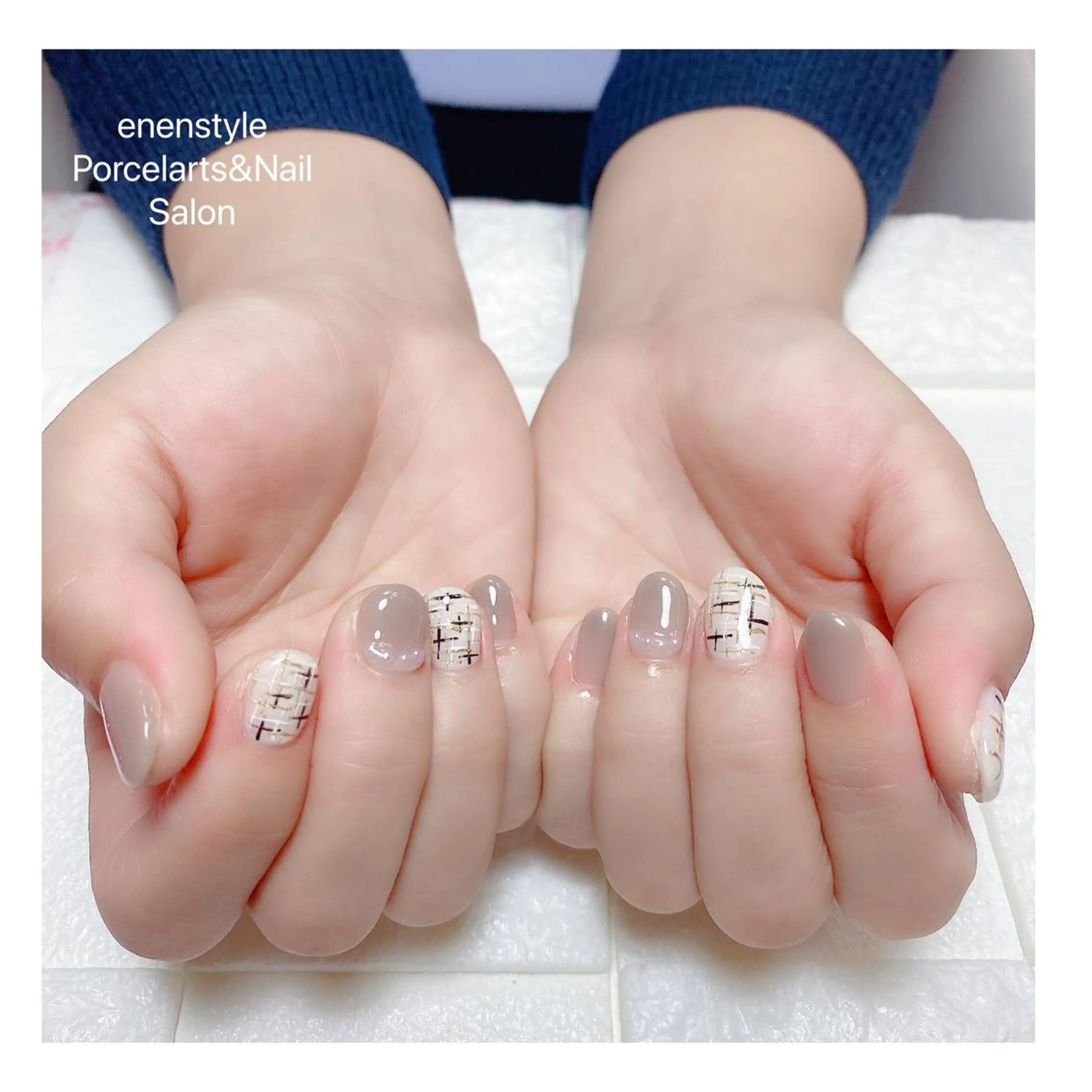 ショート ネイル ハンドネイル 👑enen style👑のネイルデザイン