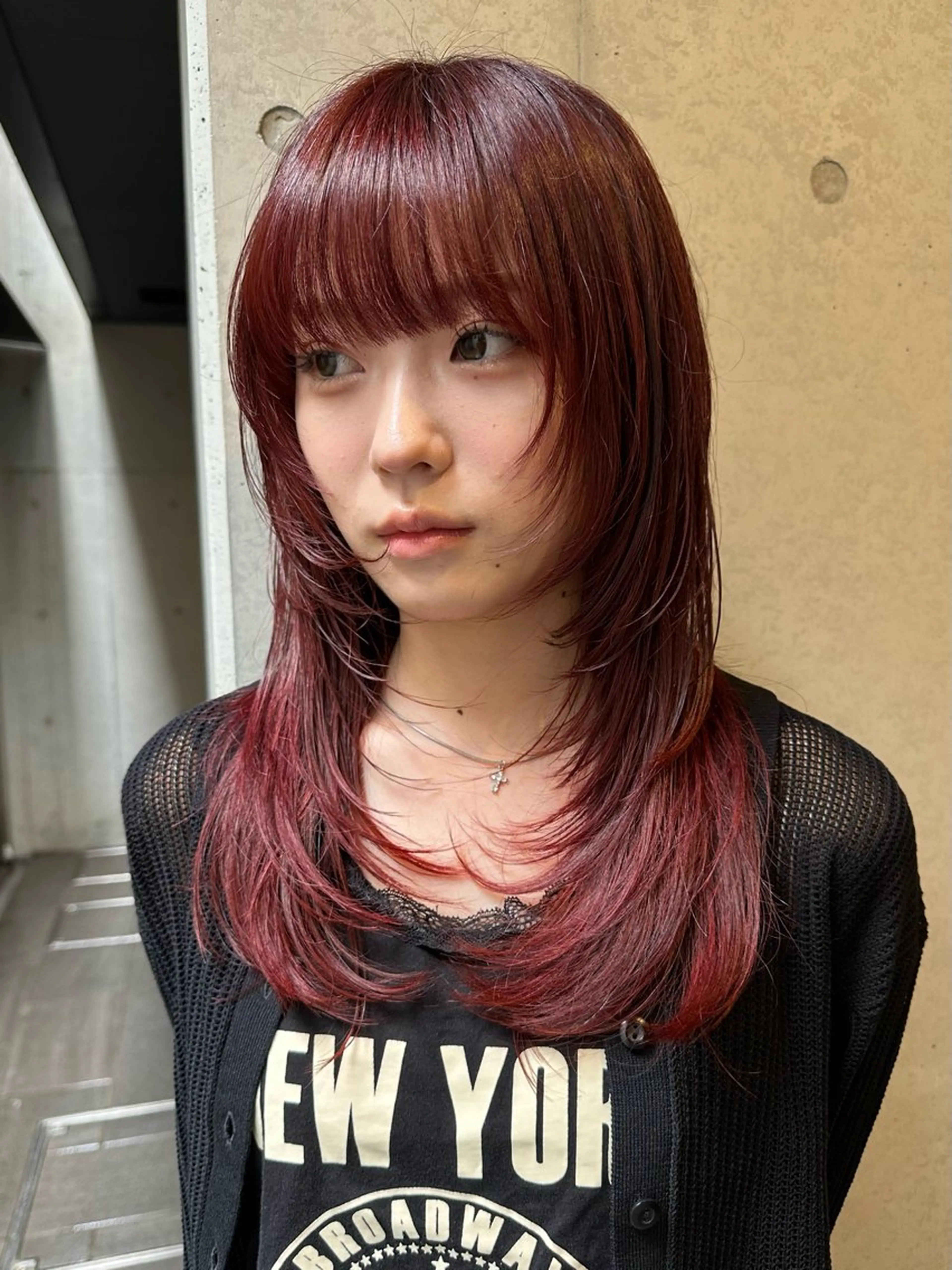 ロング カラー カット ヘアカラー 似合わせウルフ/ レイヤー/山本祐輔のヘアスタイル