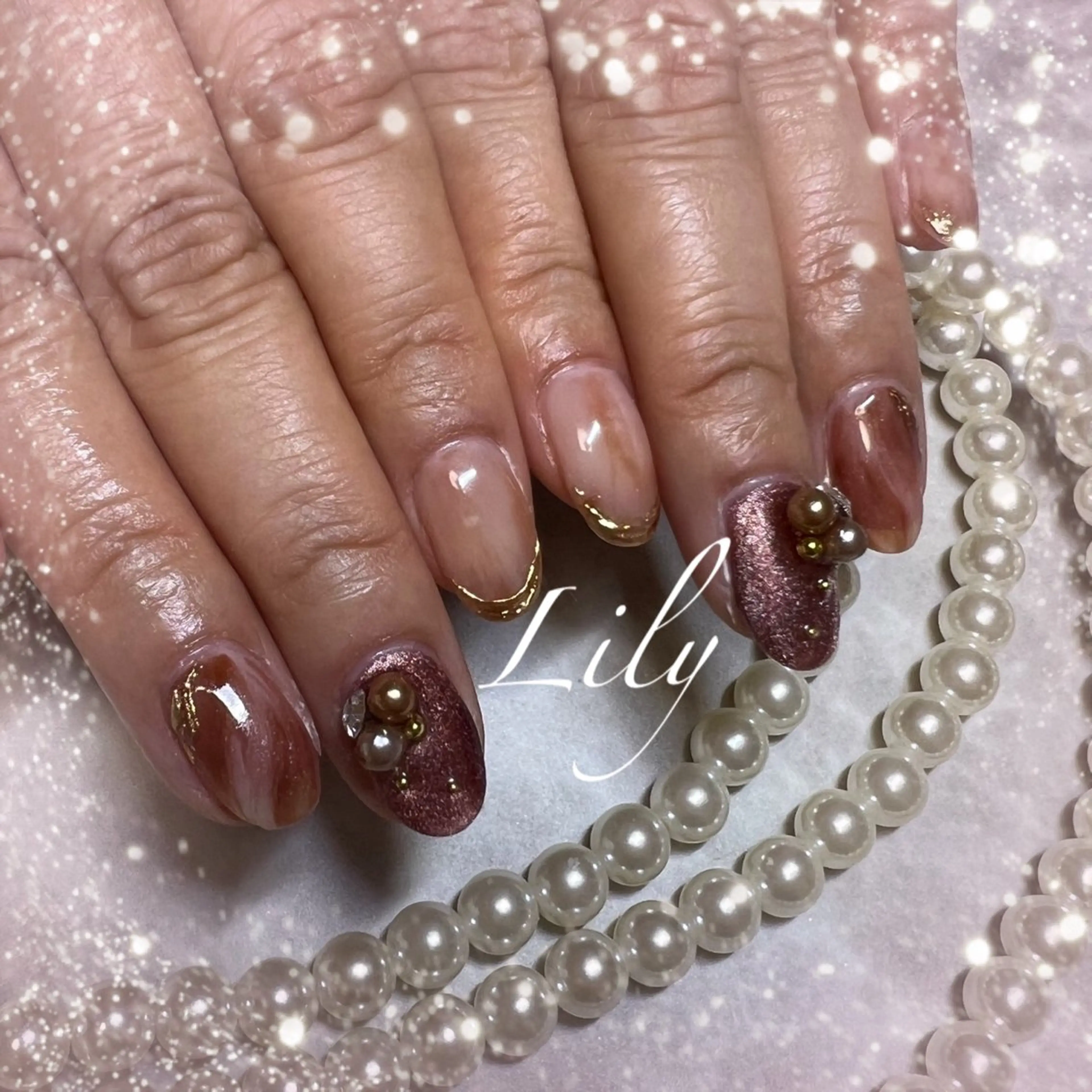 ネイル ハンドネイル Lily*nail 🌻Mii🌻のネイルデザイン
