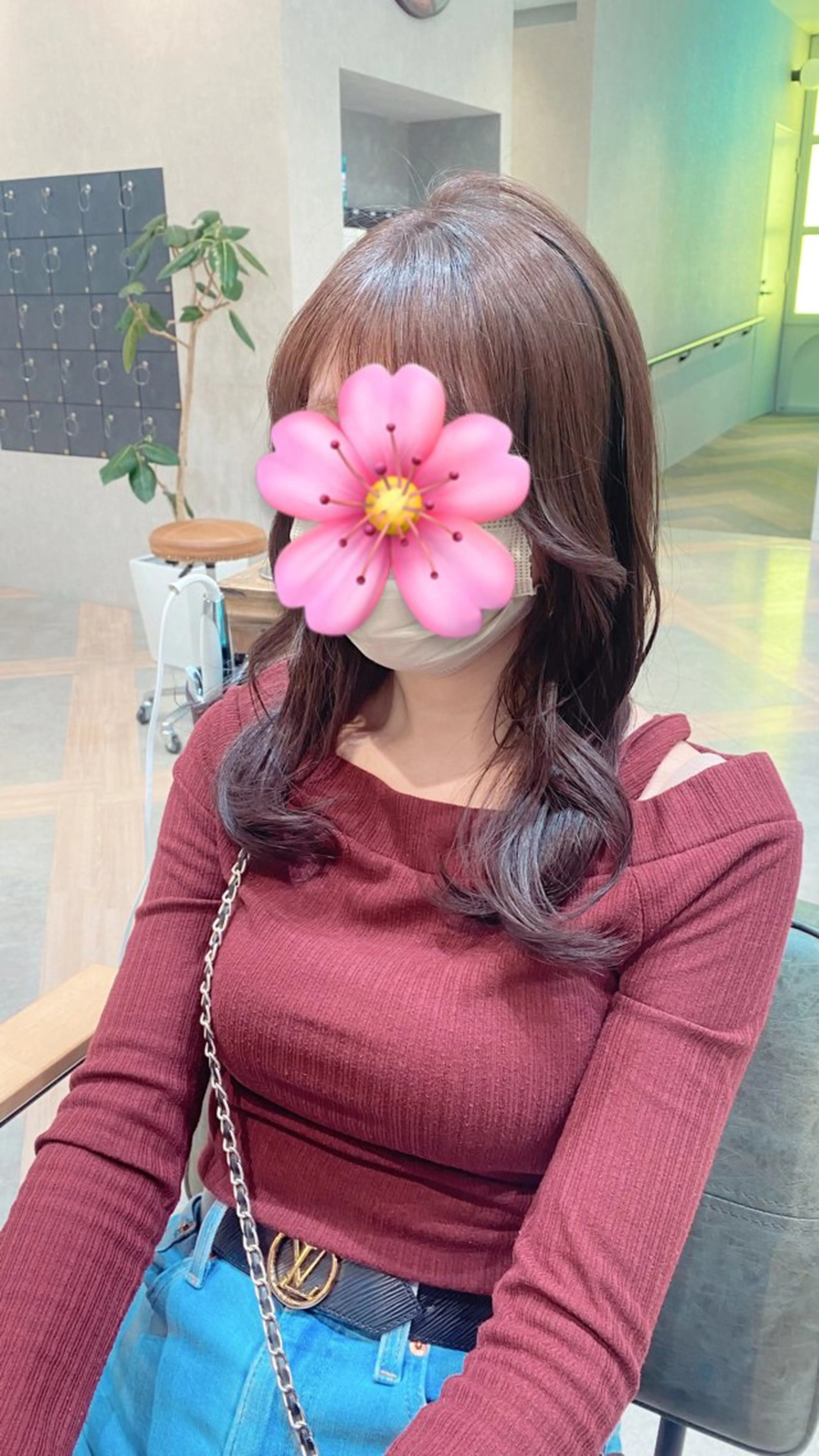 セミロング カラー ヘアアレンジ ZAZA  新宿 杉瀧芽衣のヘアスタイル