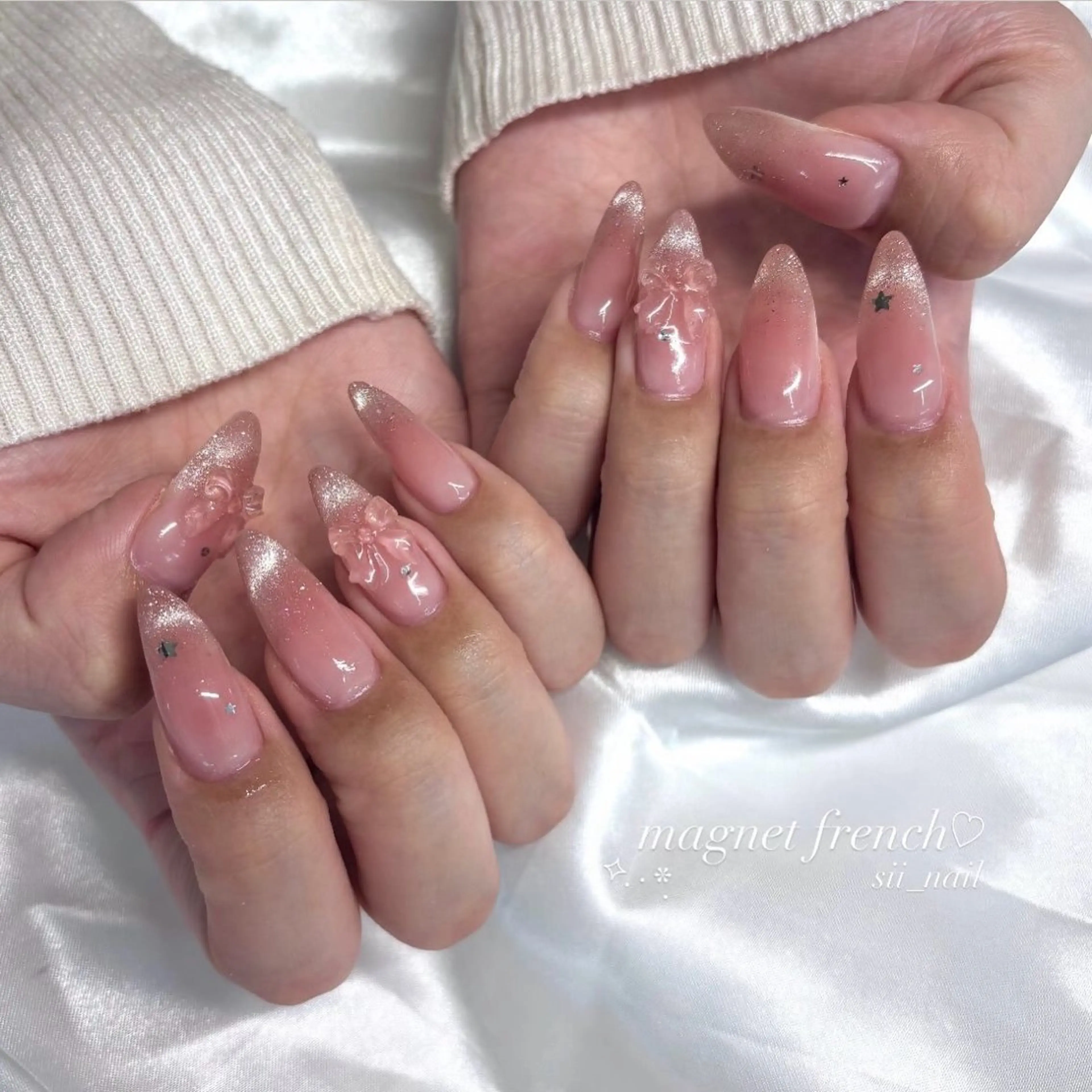 【オフ無】スカルプ長さだし🎀持ち込みデザイン🤍の写真