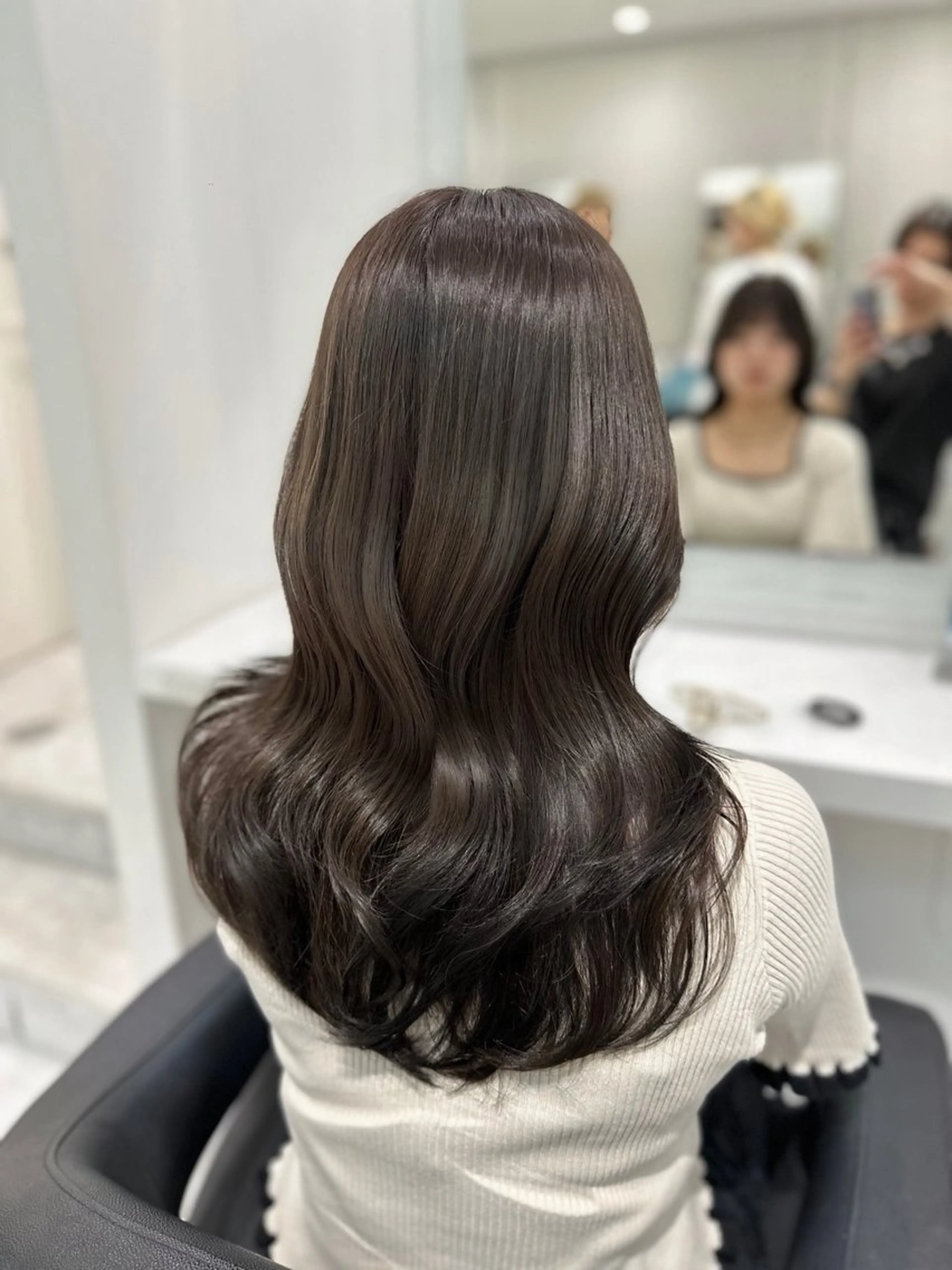 ミディアム カラー カット ヘアカラー トリートメント ヘッドスパ ヘアセット ♡上品韓国髪♡ブラ ウン/SAYATOのヘアスタイル