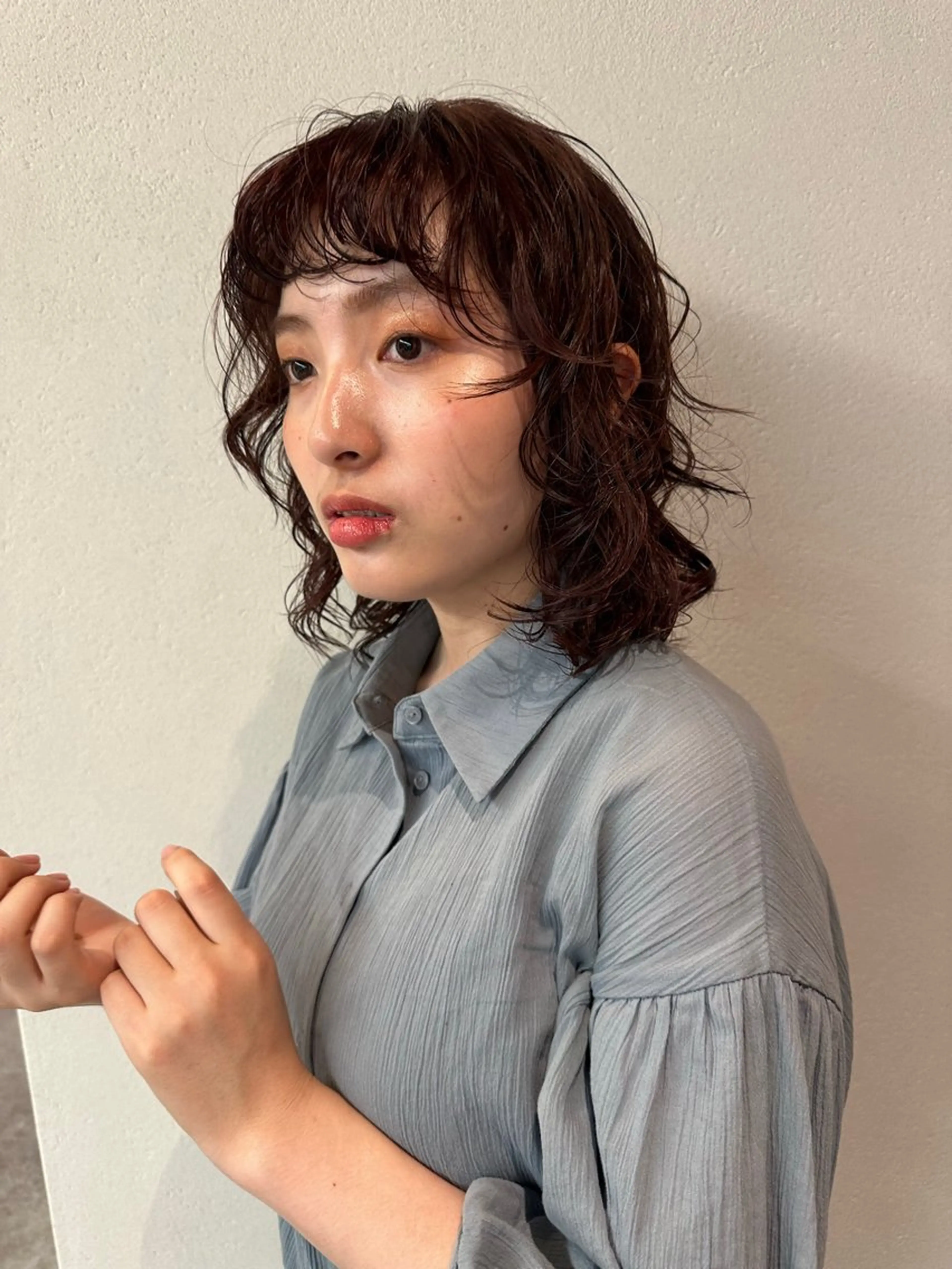 ミディアム パーマ カット パーマ お悩み解決パーマ hana🩰のヘアスタイル