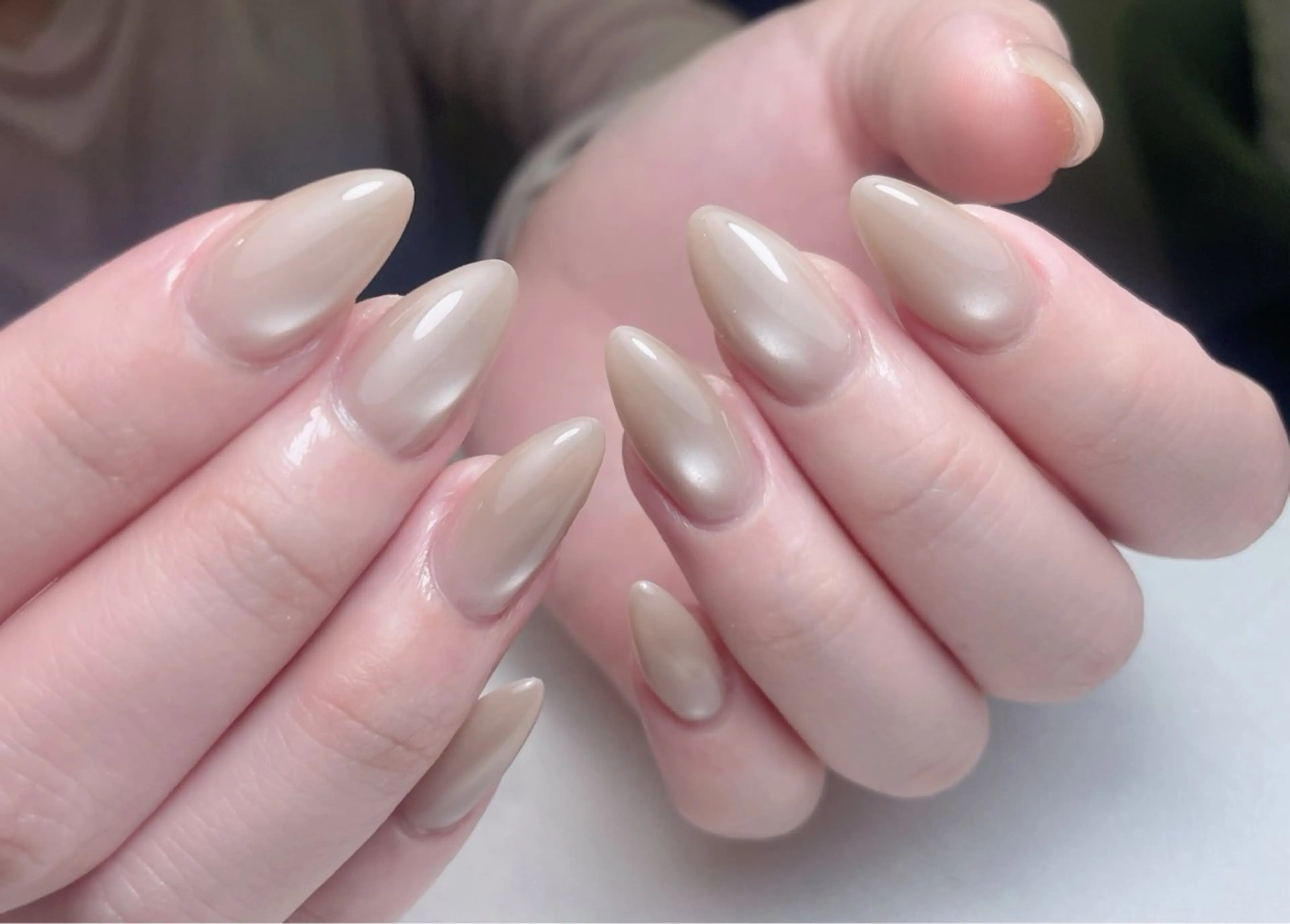 ネイル 長さ出し フットネイル フレンチネイル ジェルネイル ガラスフレンチ 中野駅から2分 MEO NAILのネイルデザイン