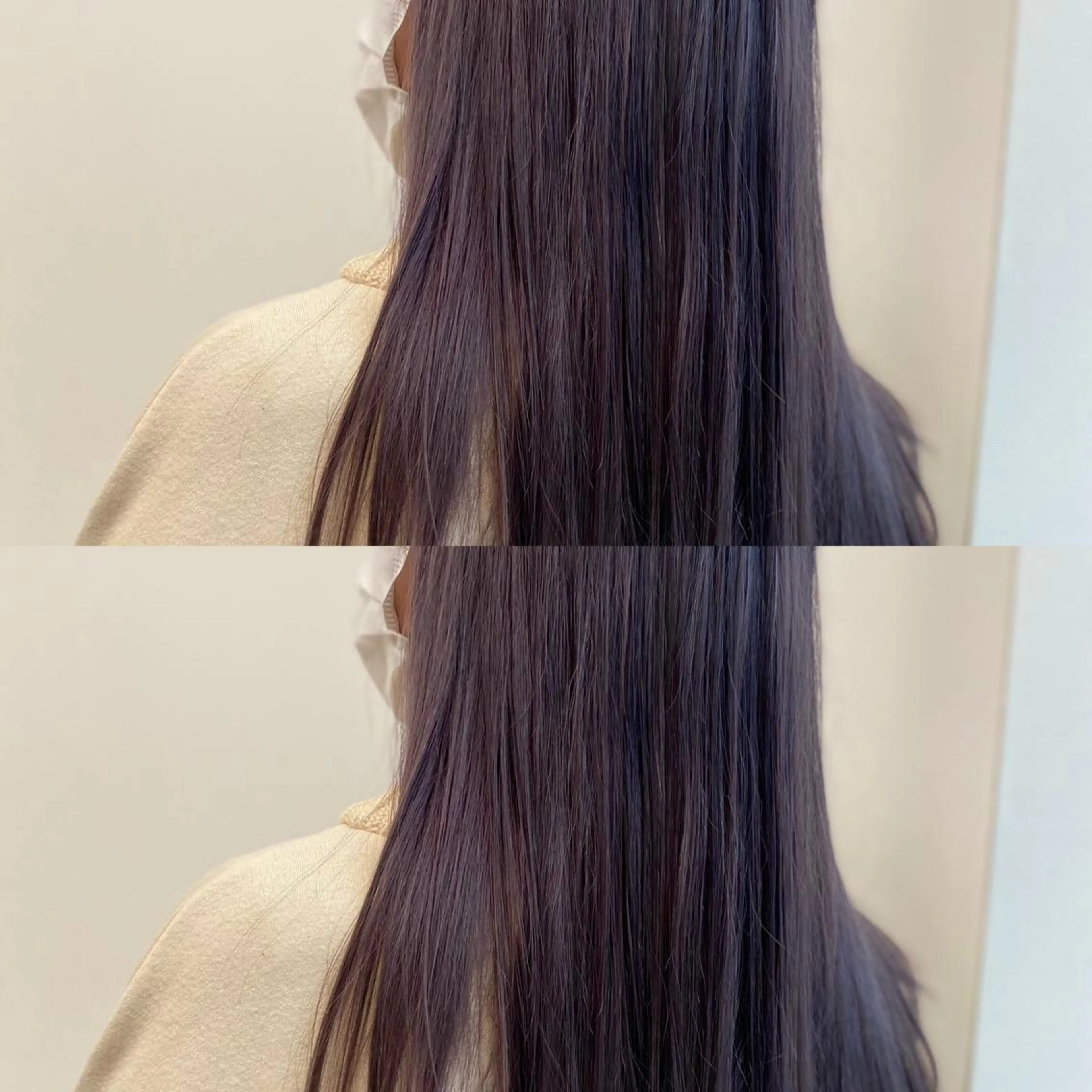 セミロング カラー ラベンダーカラー ラベンダーグレー カット ヘアカラー salowin梅田茶屋町suite所属・ハイトーンヘア/ 島崎　タクミのヘアスタイル