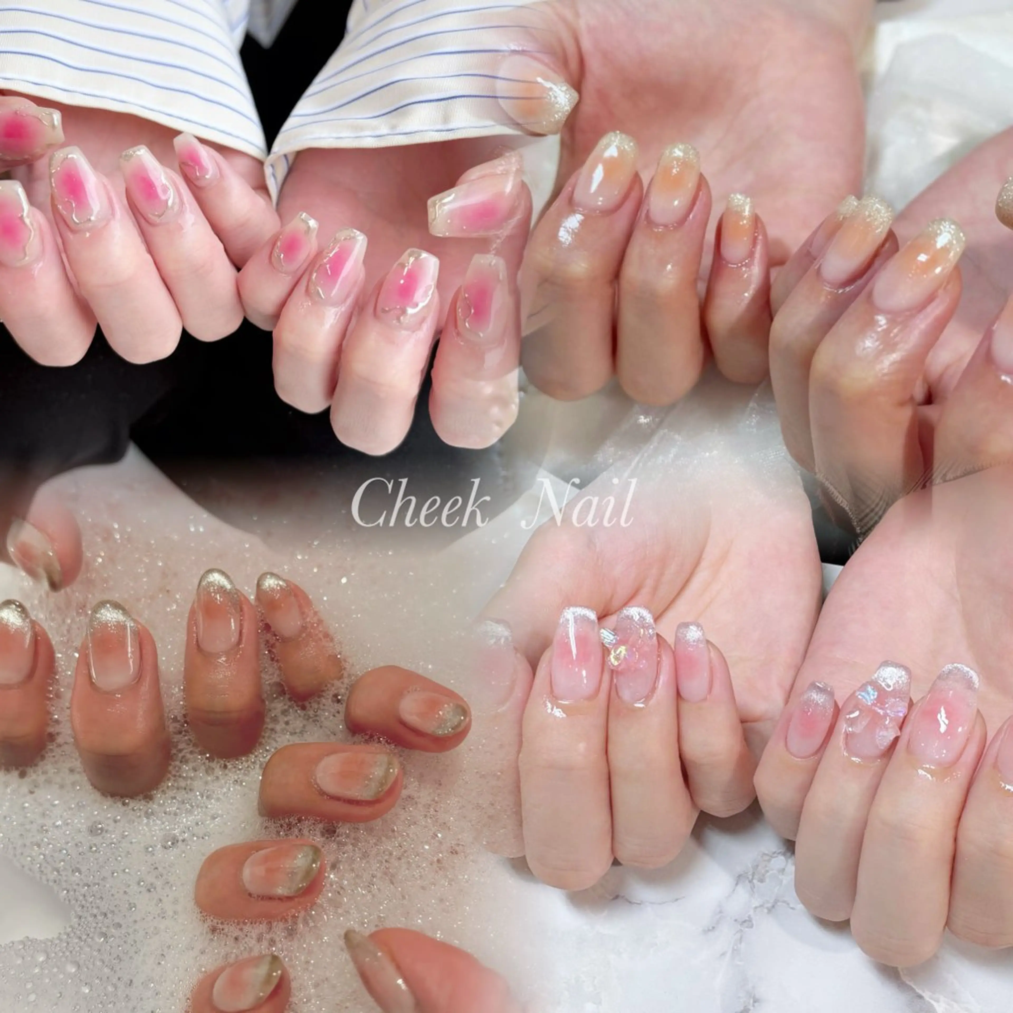 【オフあり】ちゅるちゅるチークネイル🍑の写真