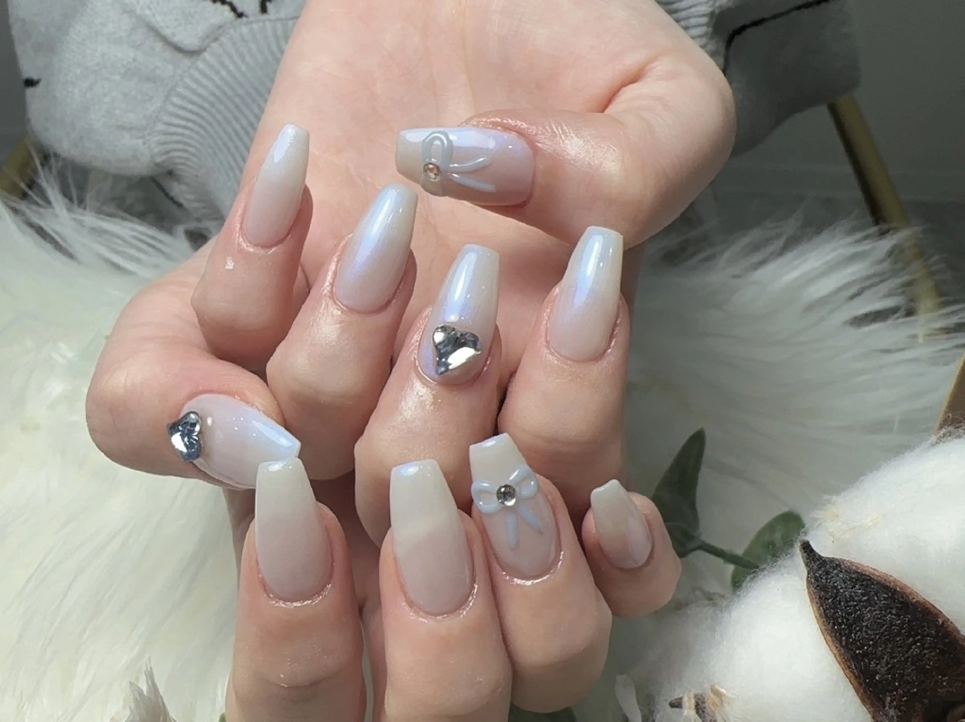 ネイル ハート 持ち込み ハンドネイル UM Nail Salonのネイルデザイン