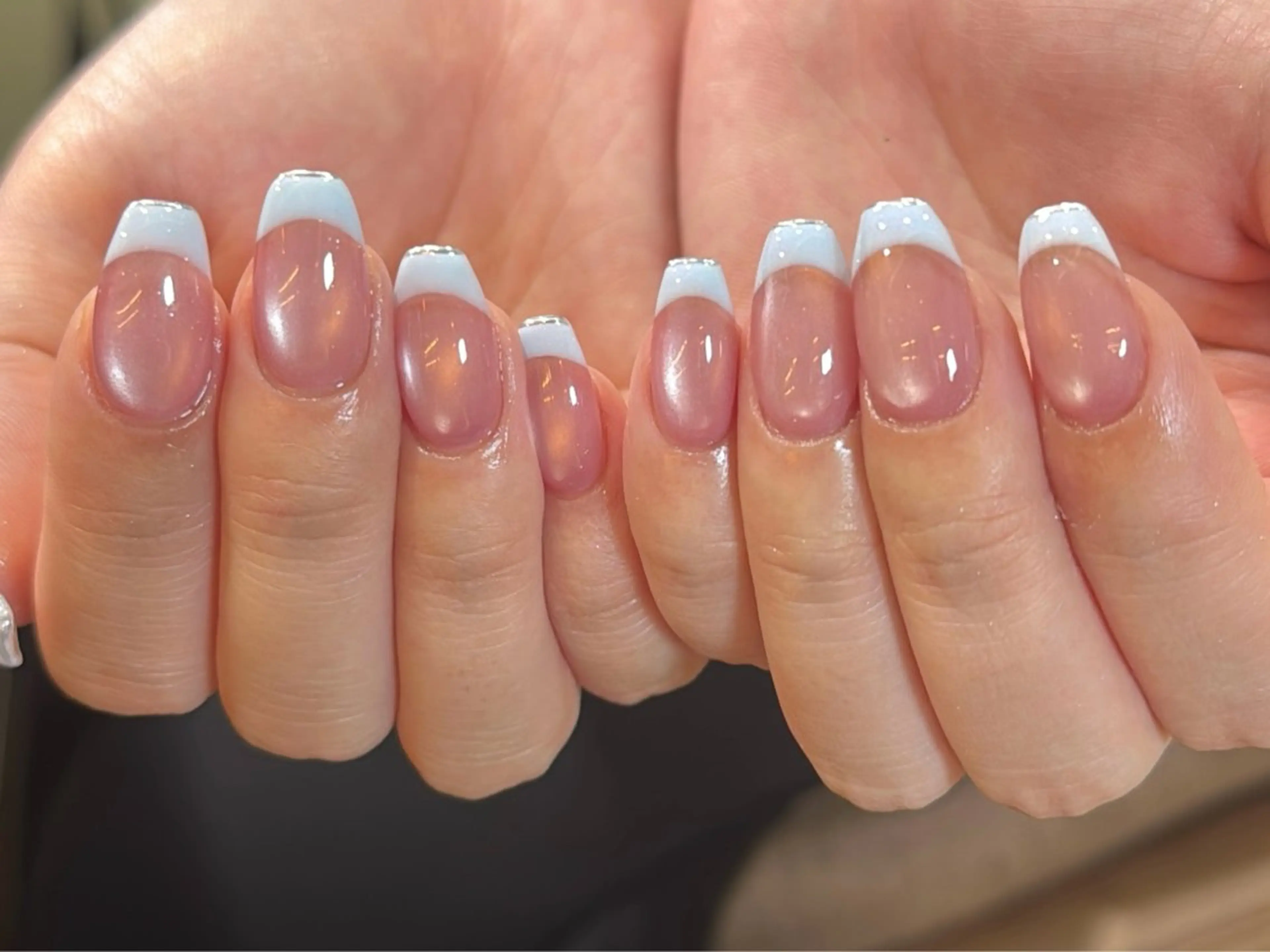 ネイル フレンチネイル ニュアンスネイル オフィスネイル シンプルネイル 春ネイル ハンドネイル 清水 夏澪のネイルデザイン