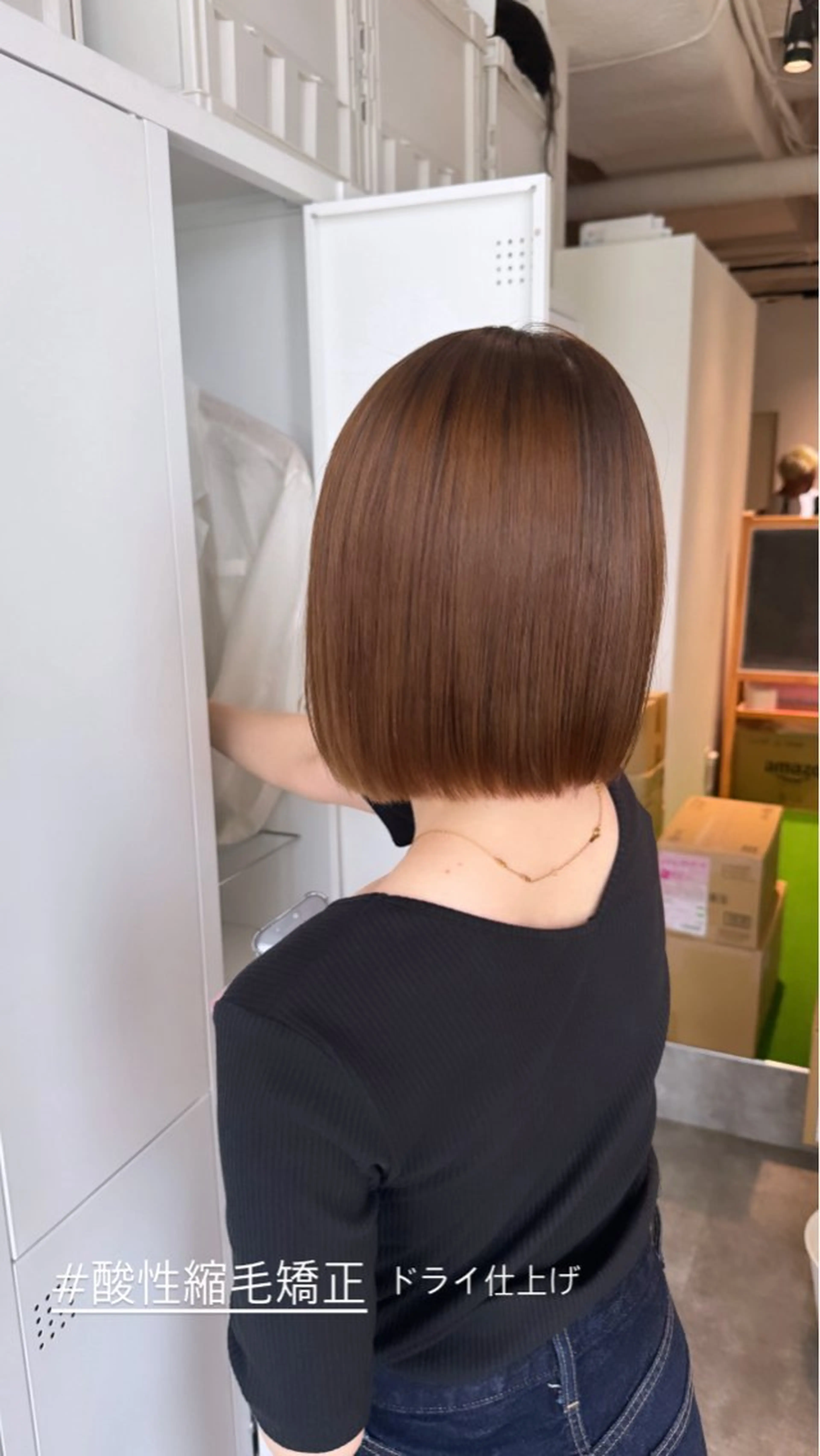 ショート パーマ ボブ 縮毛矯正 カット 縮毛矯正 オスズ 🎀´-のヘアスタイル