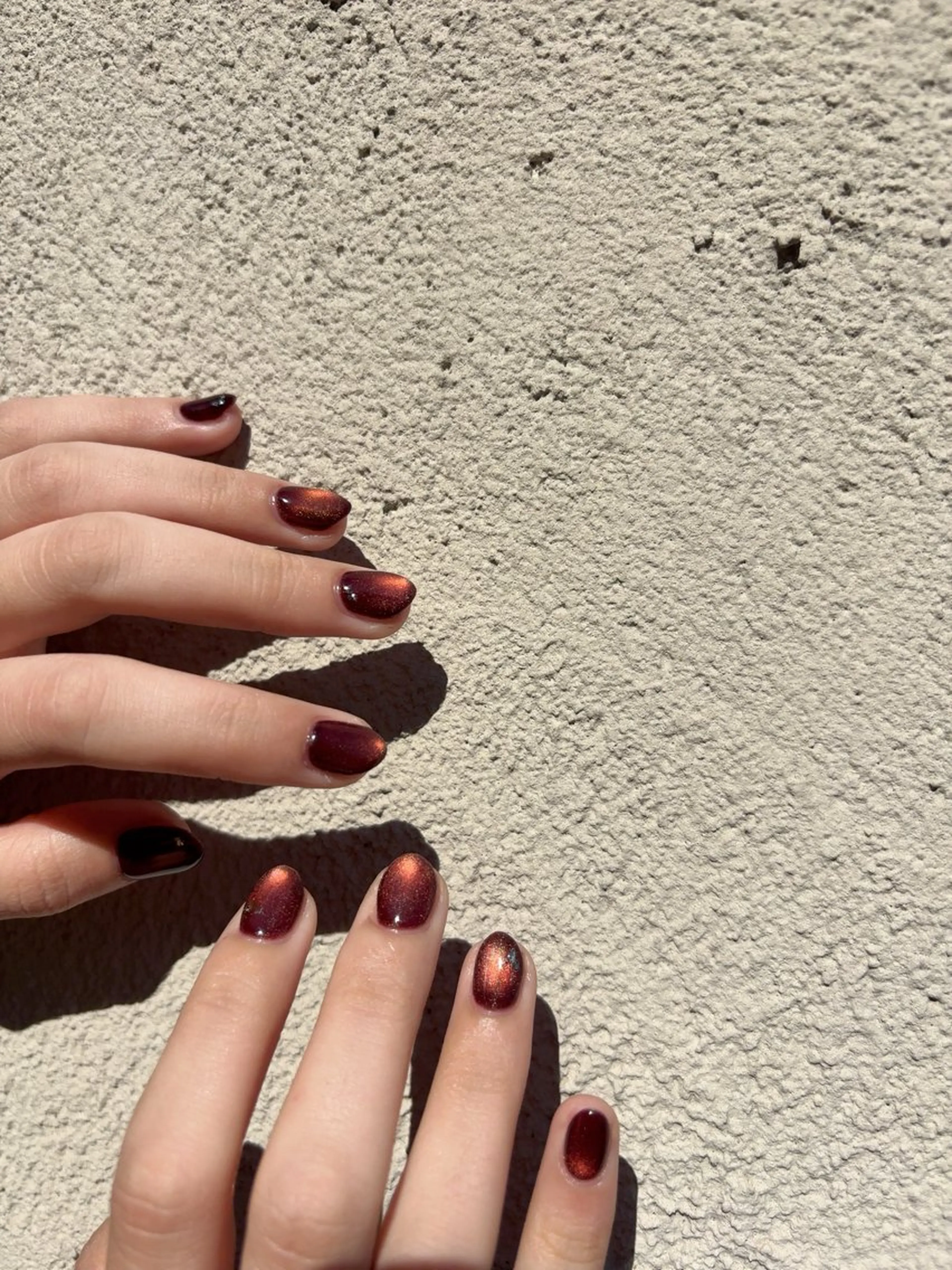ネイル ボルドー マグネットネイル ハンドネイル ハンドケア laviebelle norikoのネイルデザイン