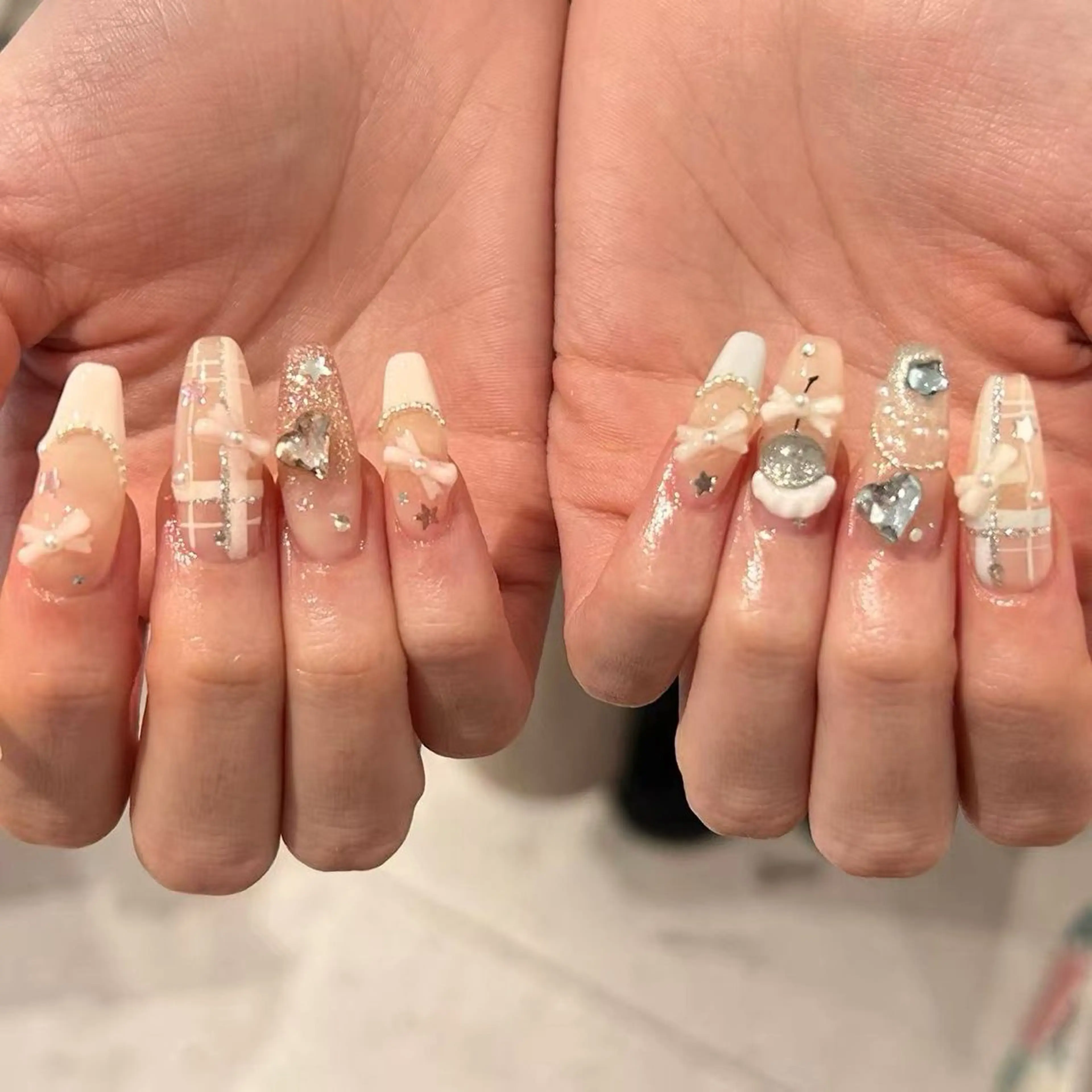 ネイル 🎀kira 長さだし💗モチ最高のネイルデザイン