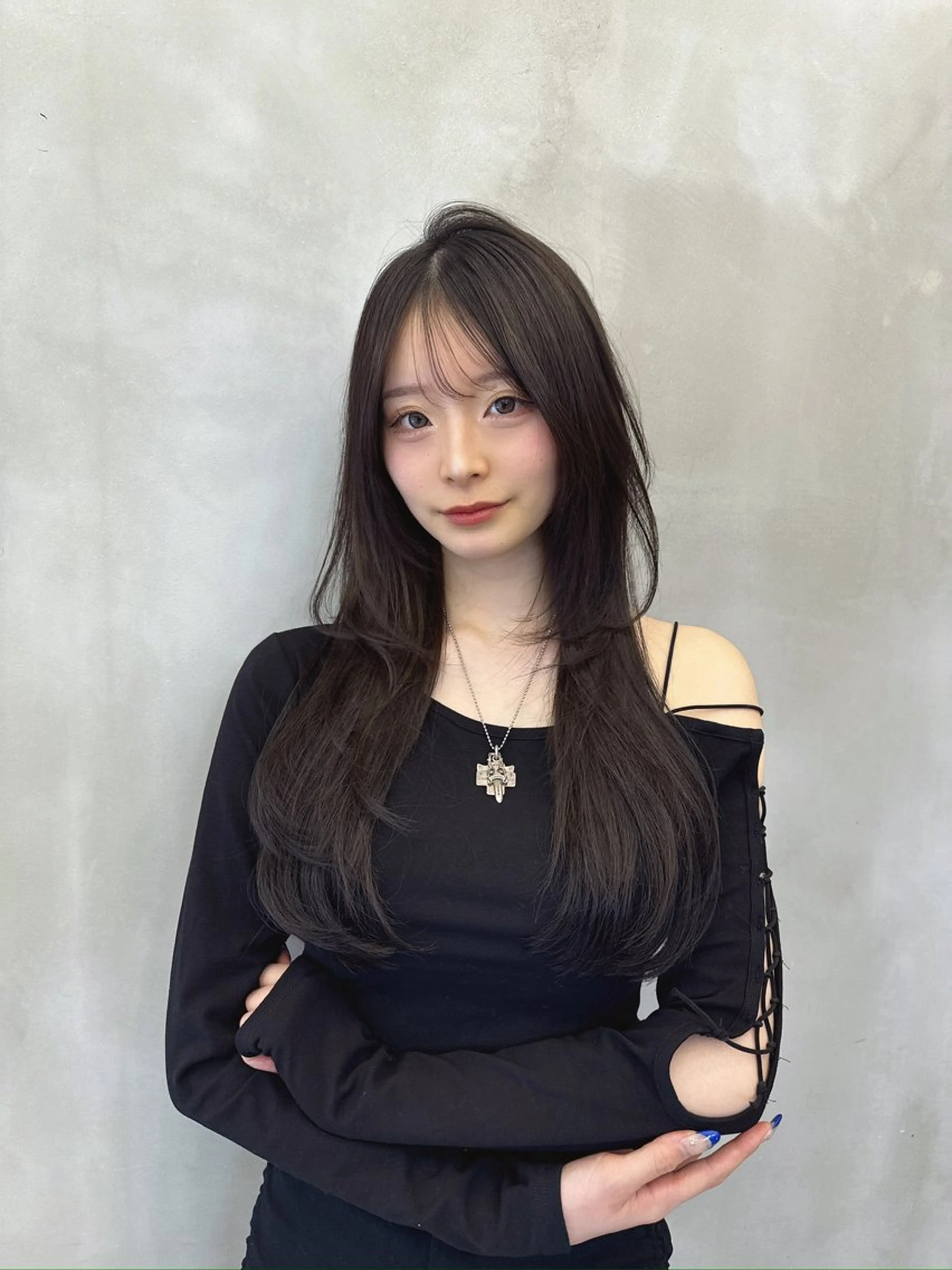 ロング ヘアカラー トリートメント 透明感カラー/髪質 改善/里奈のヘアスタイル