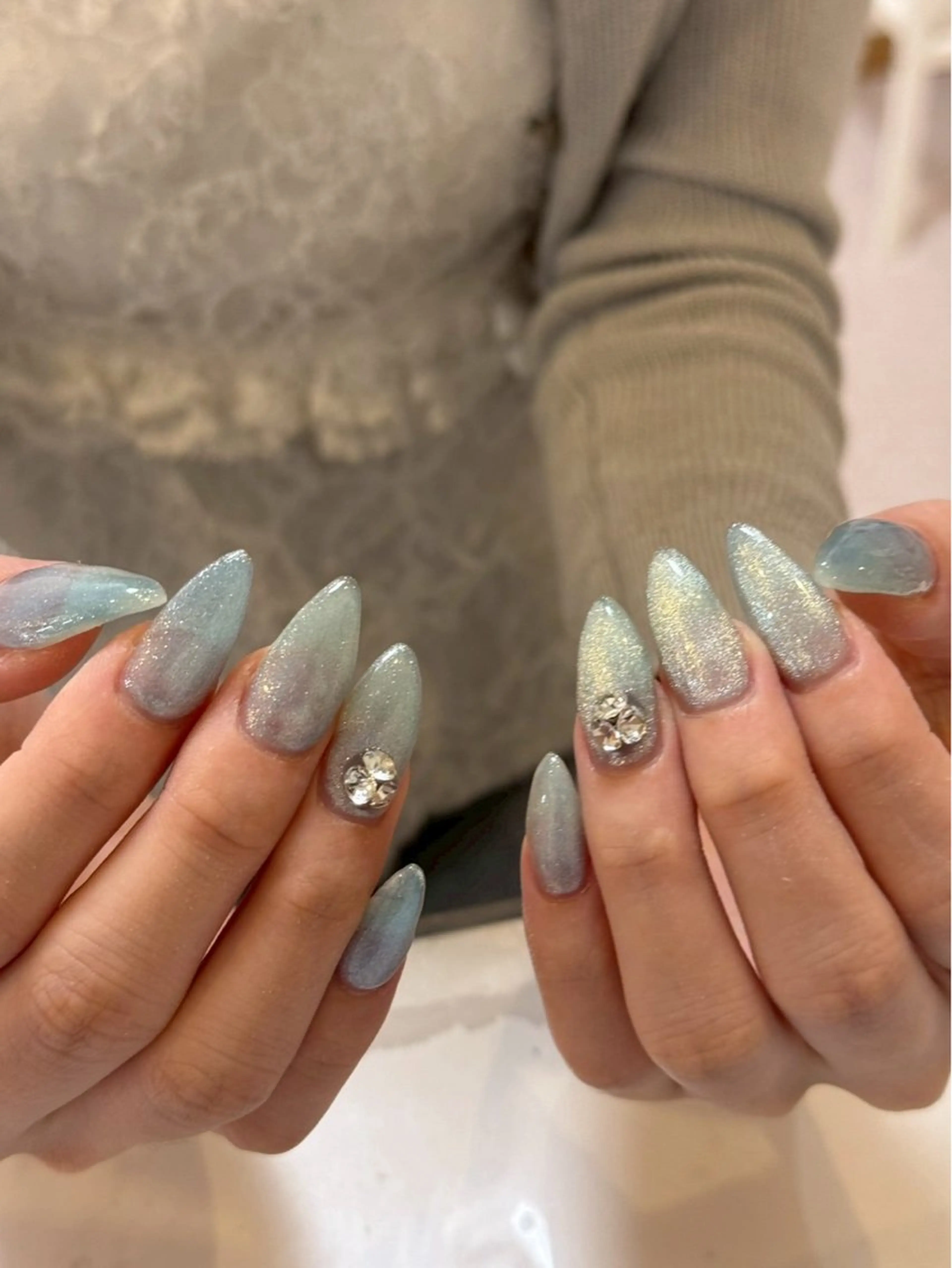 ネイル マグネットネイル ワンホンネイル ハンドネイル nailsalon popoのネイルデザイン