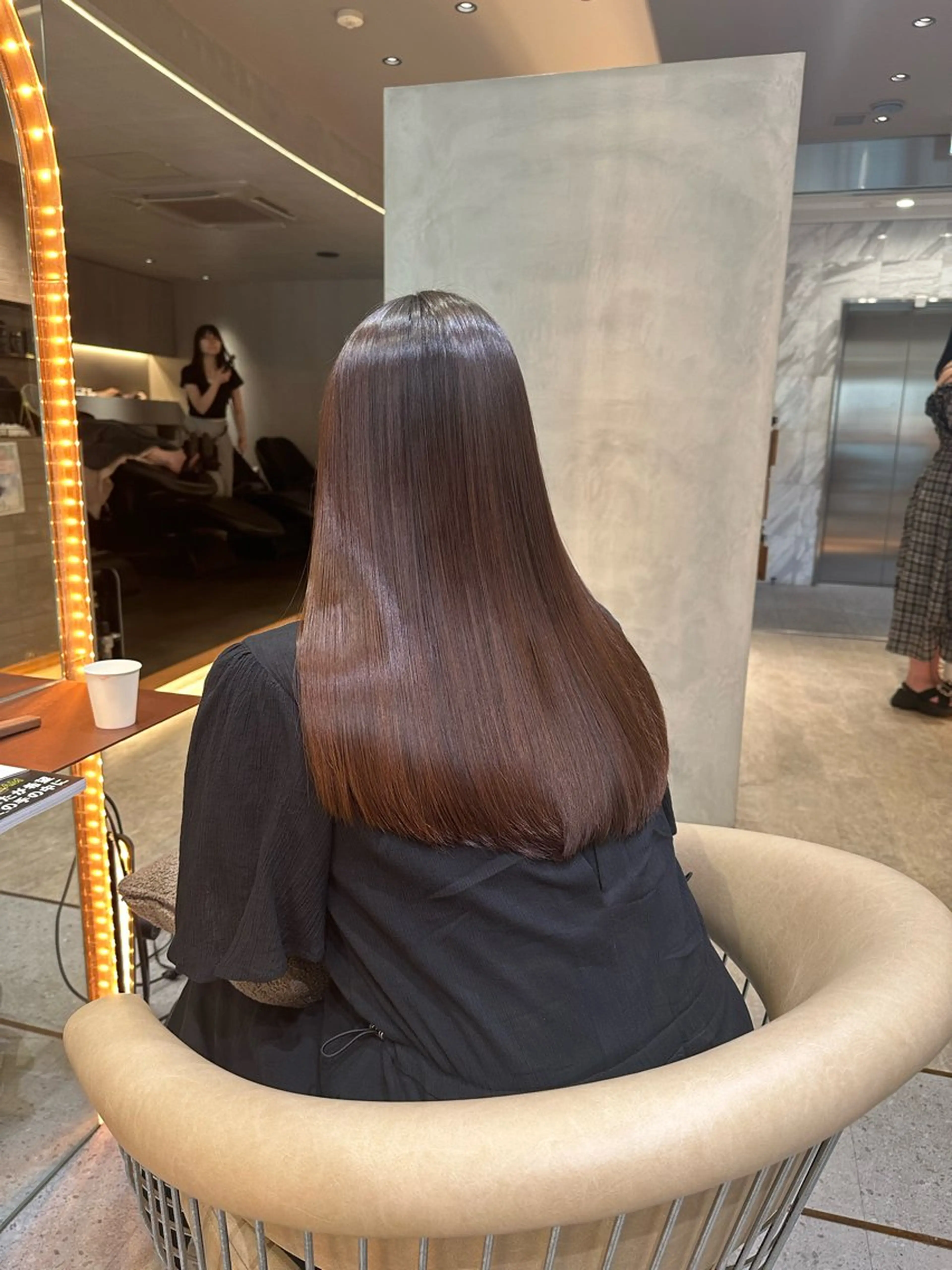 ロング 縮毛矯正 ボブ/レイヤー/髪質 改善/縮毛矯正/銀座のヘアスタイル