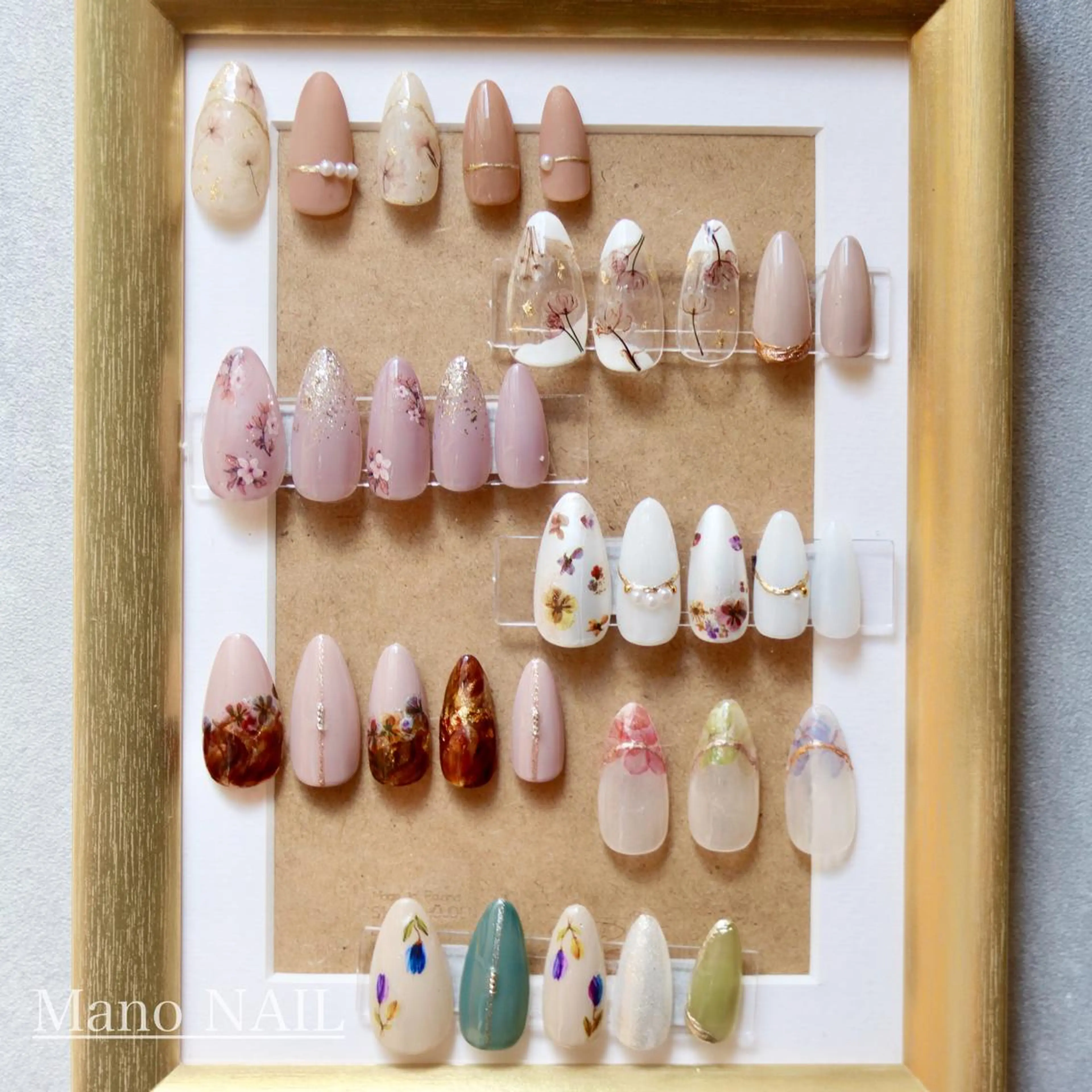 ネイル 入学式 フラワーネイル 卒業式 春ネイル Mano NAILのネイルデザイン