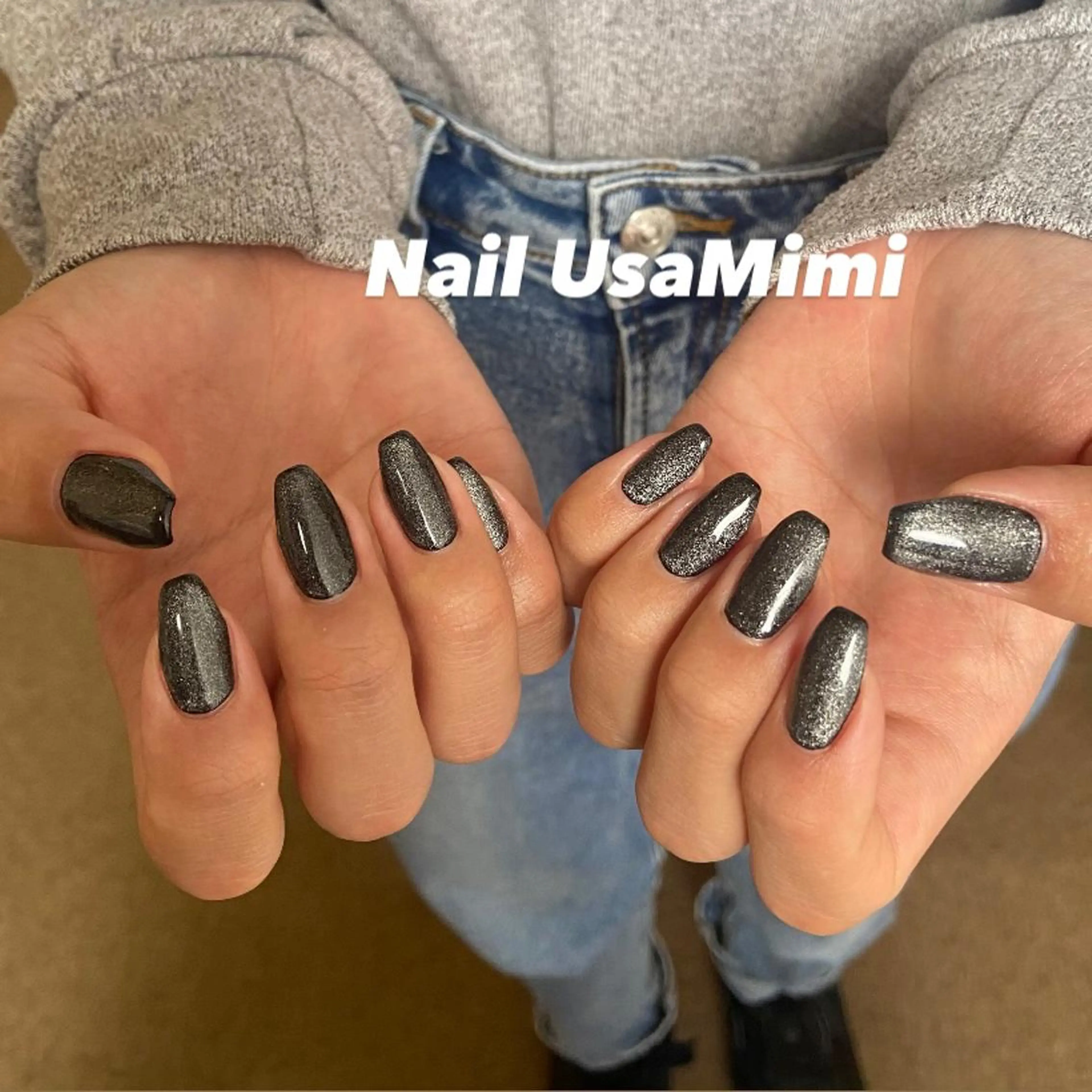 ネイル フットネイル ジェルネイル マグネットネイル 持ち込み ニュアンスネイル 本町ネイルNail UsaMimiのネイルデザイン