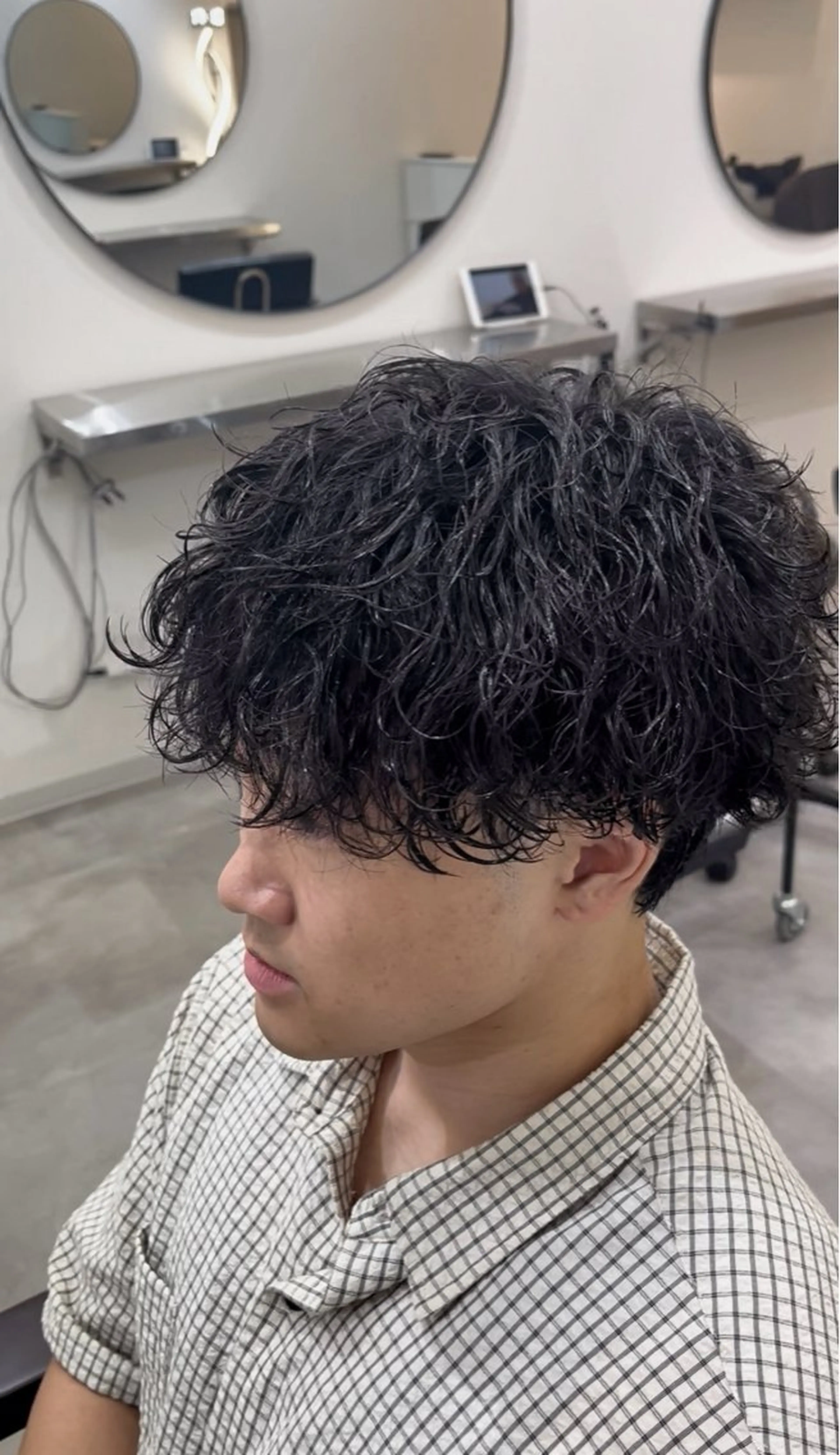 パーマ メンズ メンズパーマ 波巻きパーマ カット パーマ ヘアセット メンズカット職人/ モテ髪/たくみのヘアスタイル