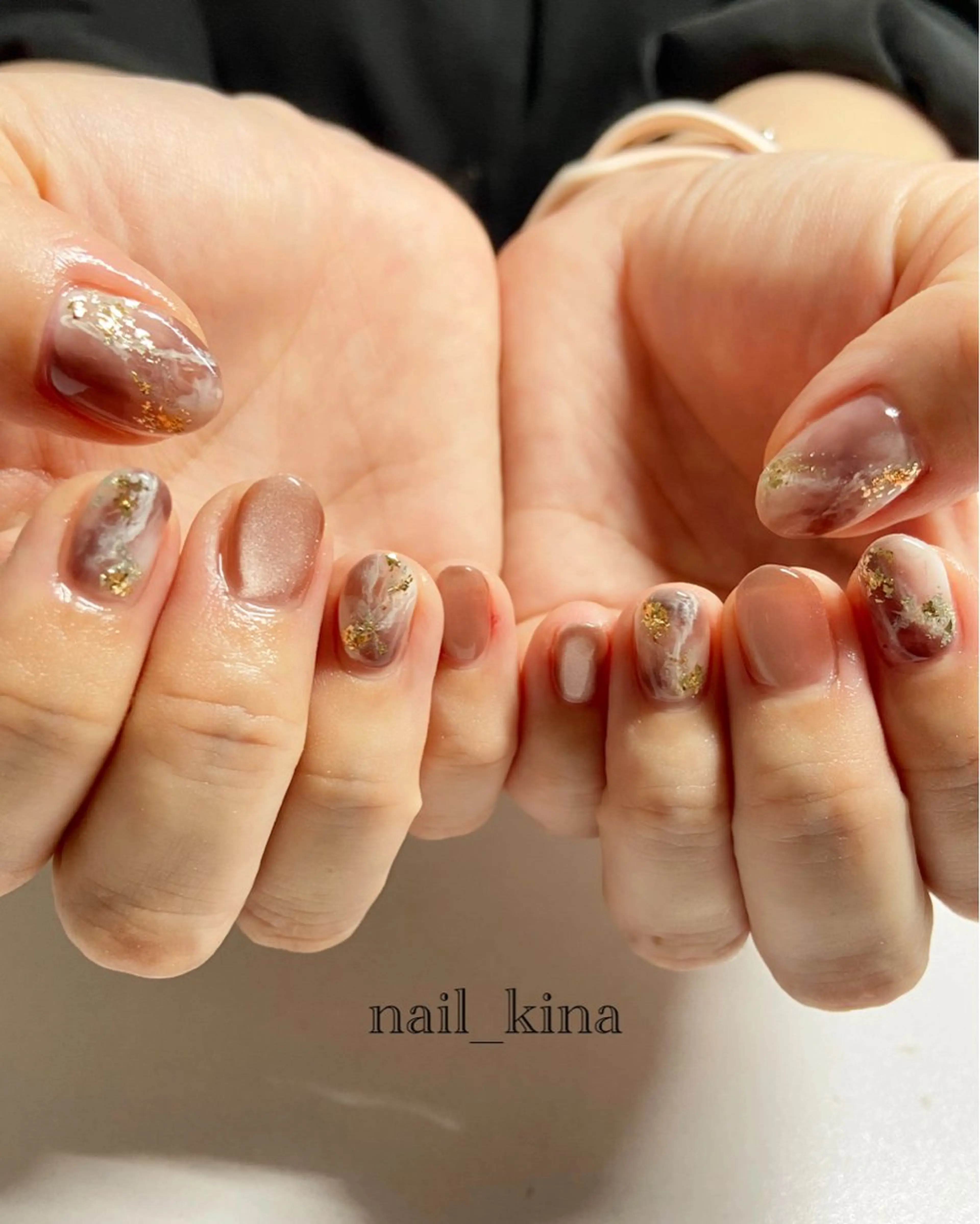 ネイル フラッシュネイル マグネットネイル ワンカラーネイル nail_ kinaのネイルデザイン