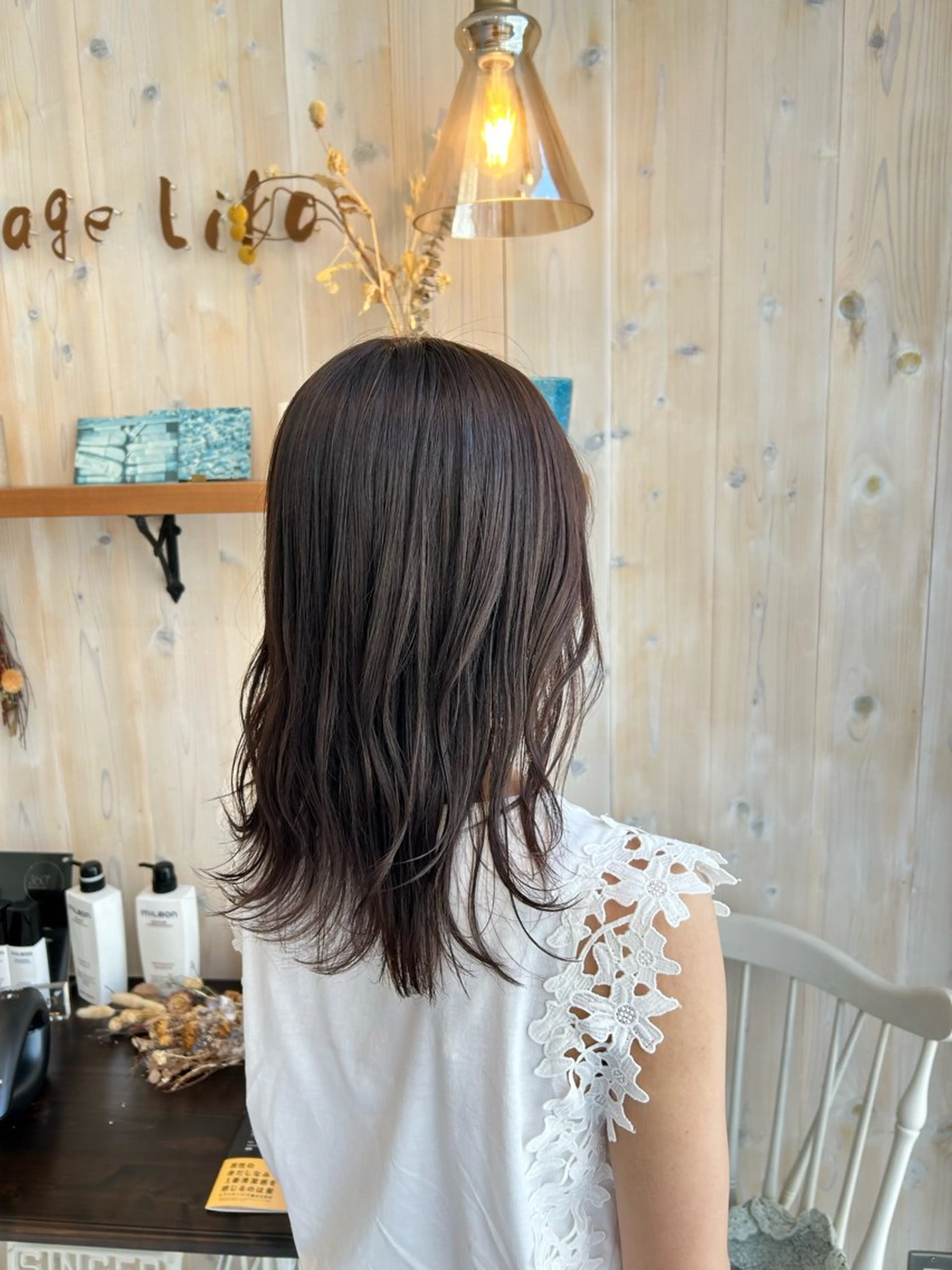 ミディアム カラー グレージュ オリーブグレージュ オリーブグレー カット ヘアカラー アニメオタク美容師/ miharuのヘアスタイル