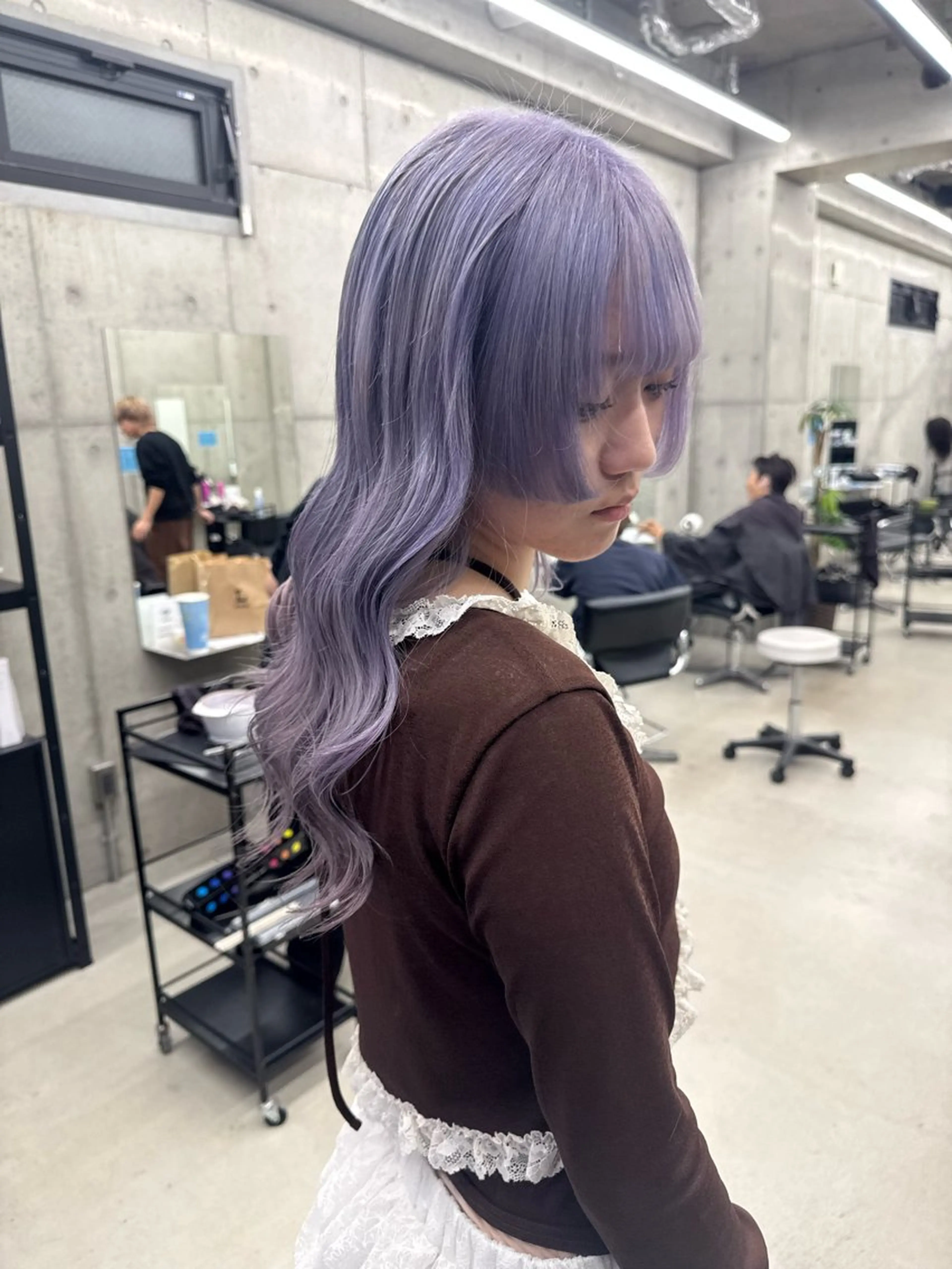 カラー ヘアカラー Asami／名古屋／ ハイトーン／デザインのヘアスタイル
