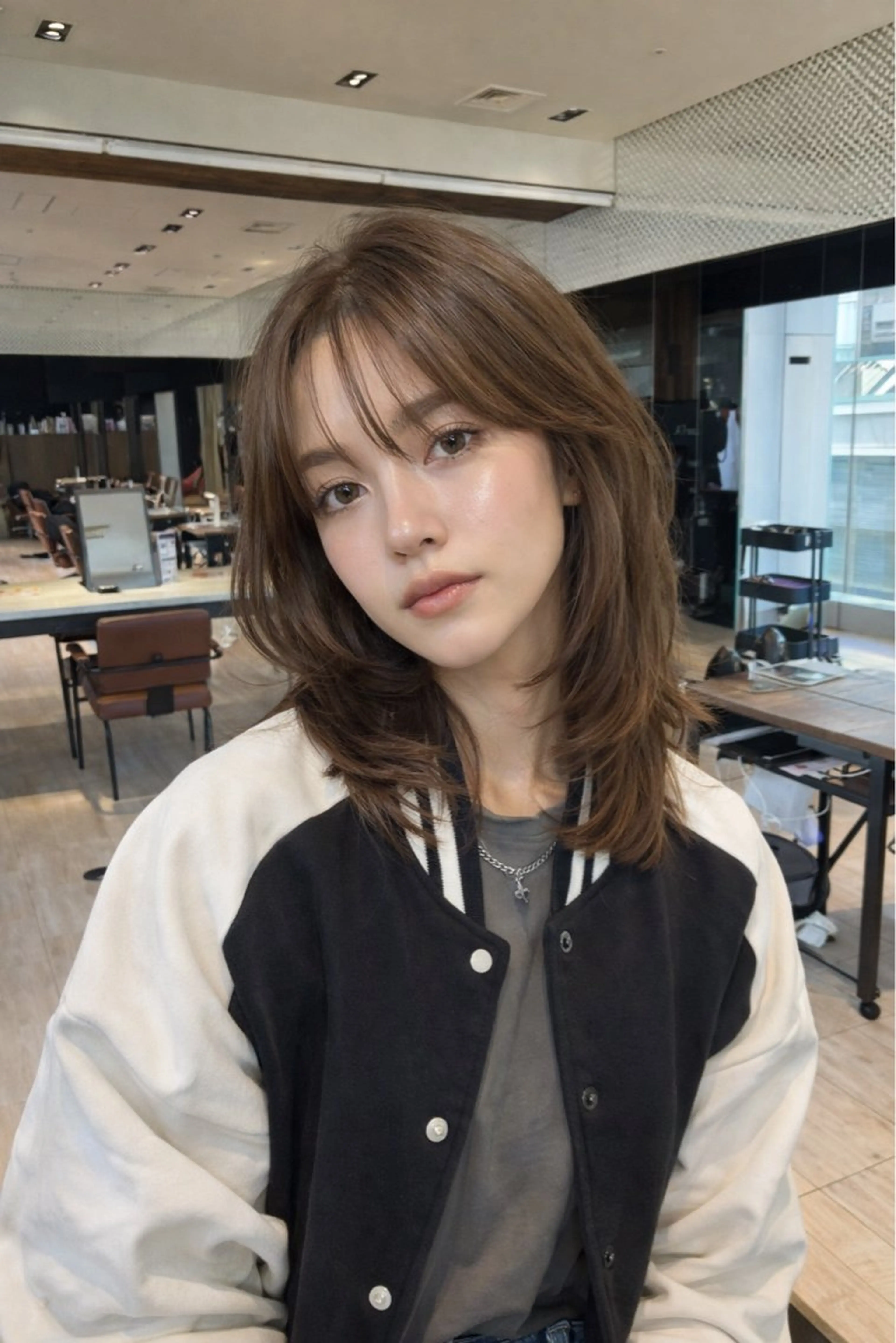 ロング カラー カット ヘアカラー トリートメント SHION/銀座 まとまるカット🩵のヘアスタイル