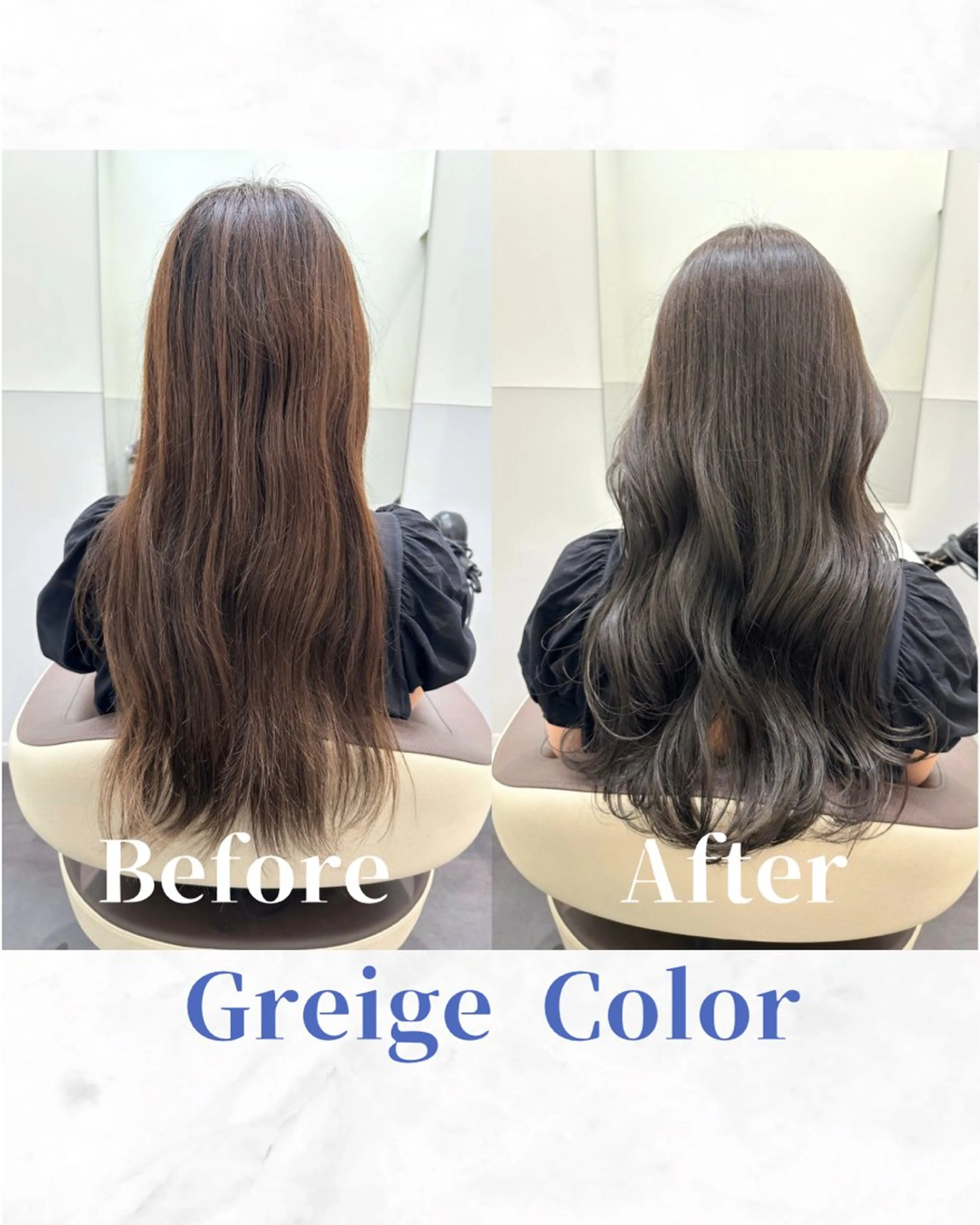 ロング カラー アディクシーカラー 透明感カラー グレージュ イルミナカラー 髪質改善 カット ヘアカラー トリートメント 【美髪矯正 /髪質改善】RINのヘアスタイル