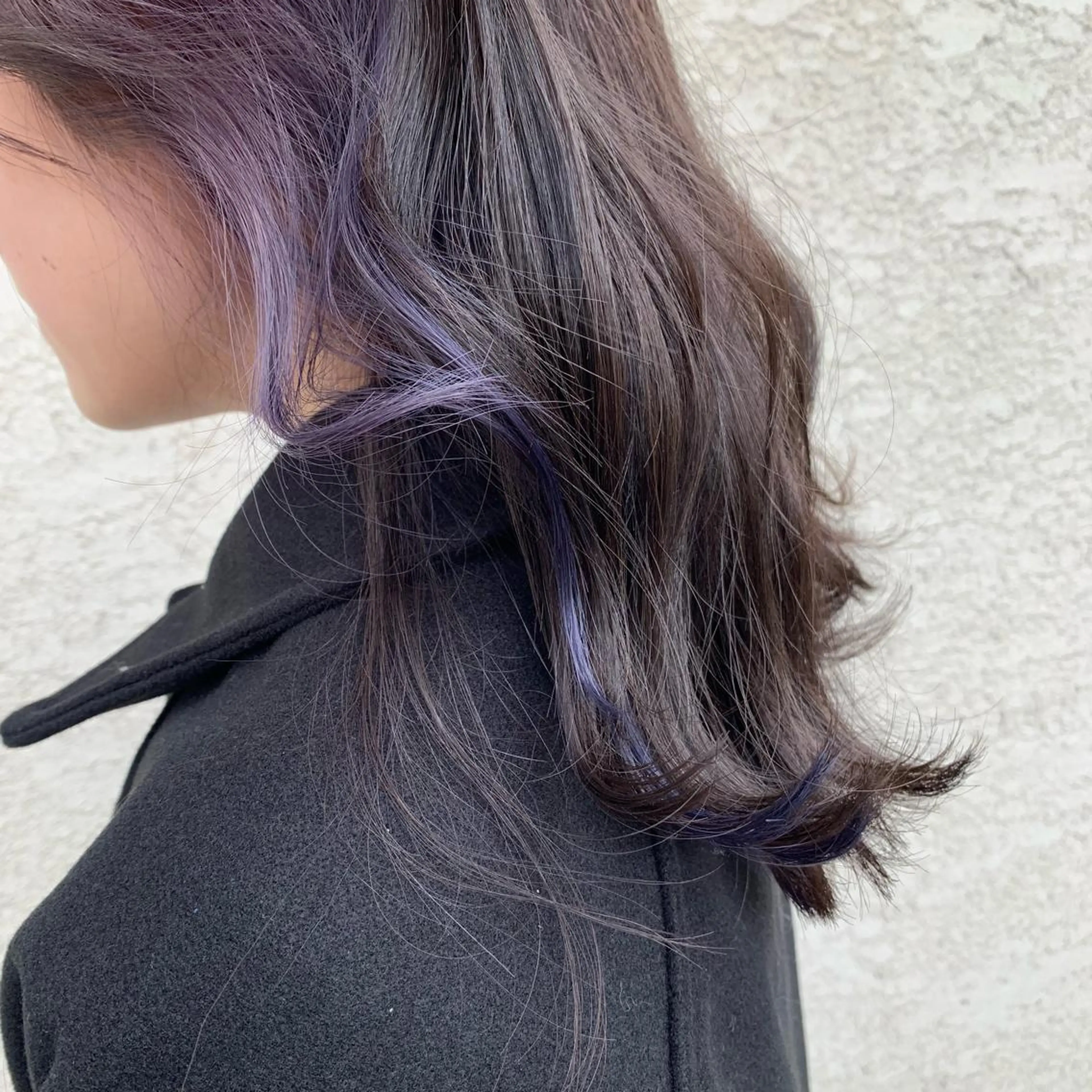 ミディアム カラー ヘアアレンジ ラベンダーカラー オルチャンヘア ヘアカラー トリートメント 韓国×巻ける髪質改善 💍maki💍のヘアスタイル