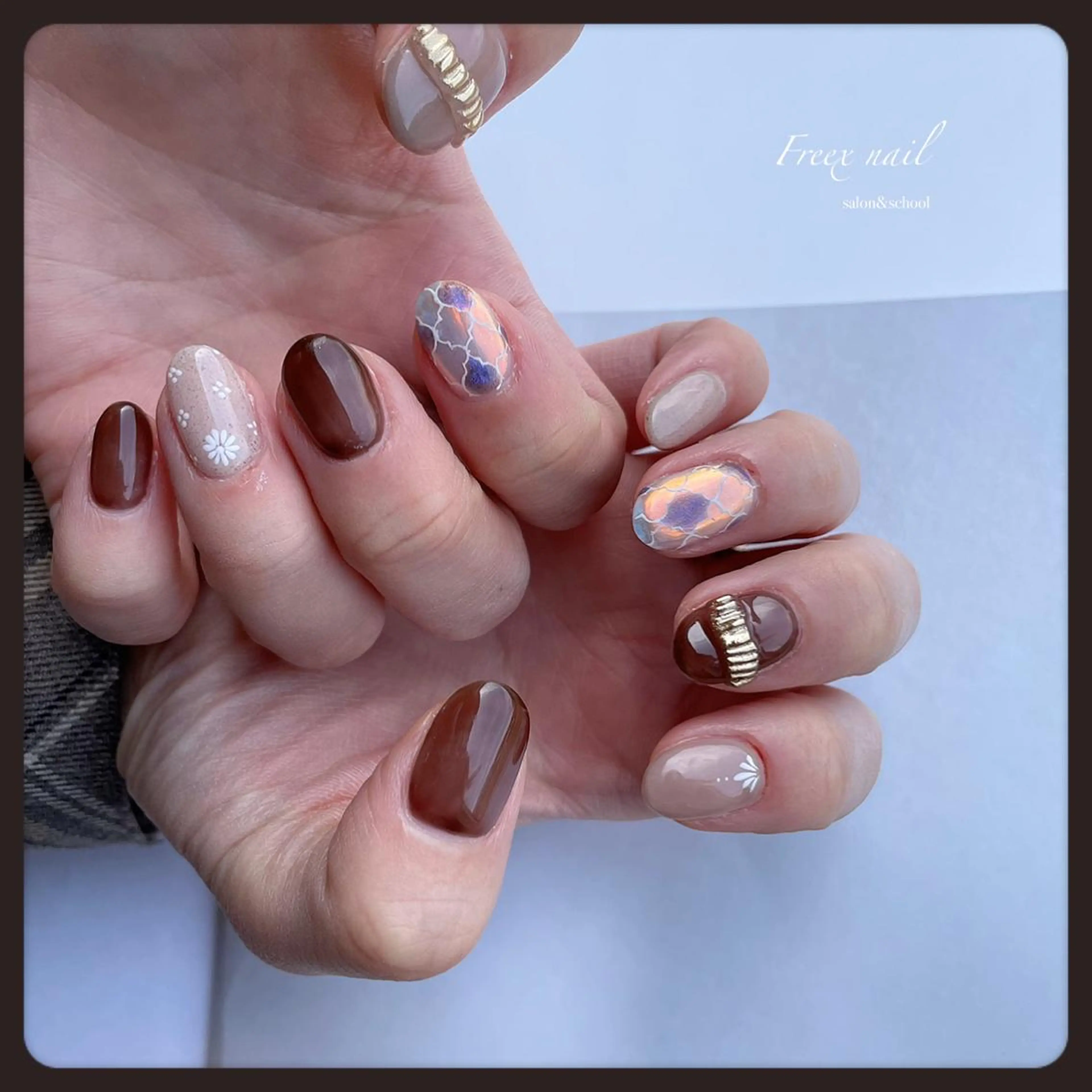 ネイル 持ち込み ハンドネイル フットネイル Freex nail所属・freex nail /ニュアンス/個性派のネイルデザイン