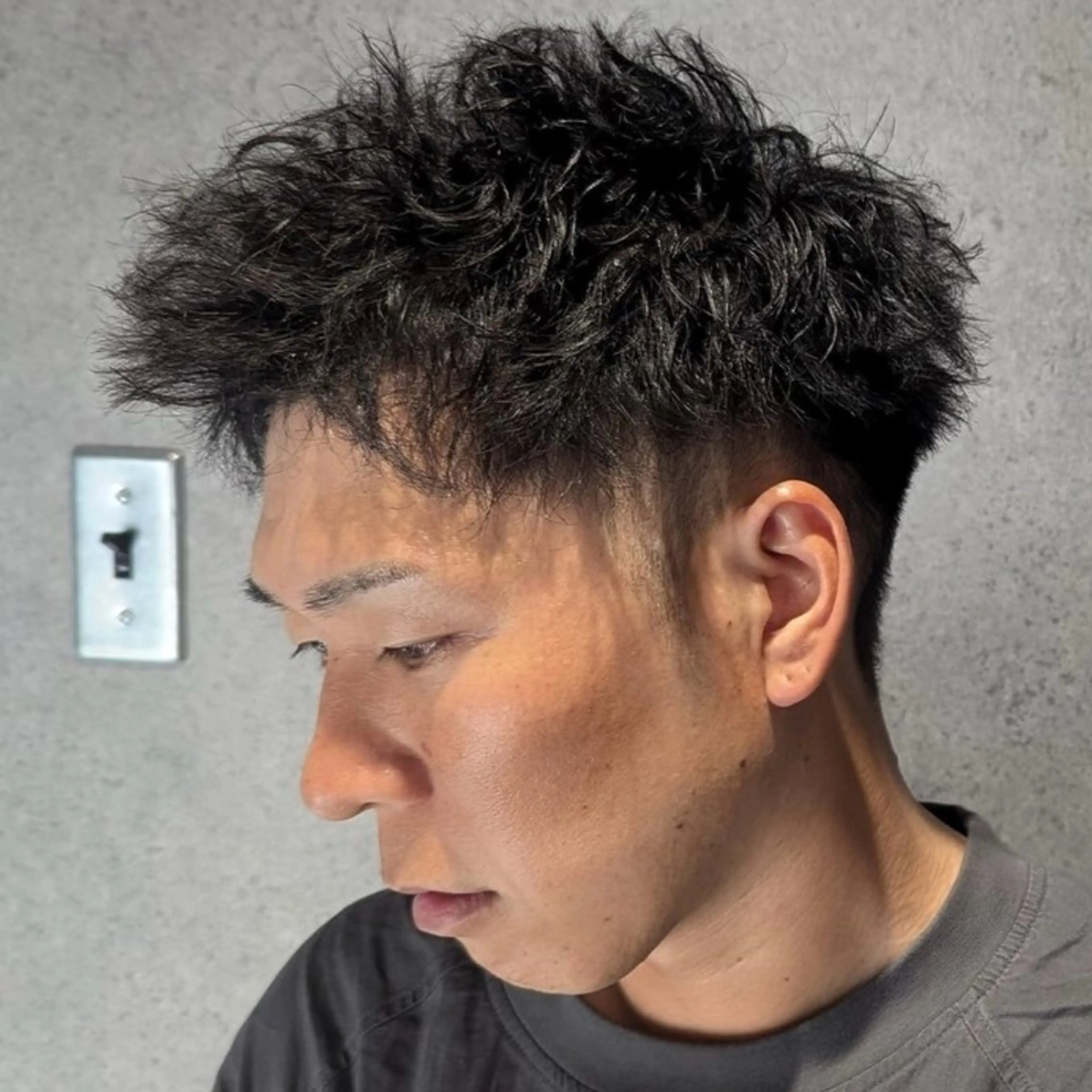 パーマ メンズ カット パーマ CUFFIA💈 天王寺メンズバーバーのヘアスタイル