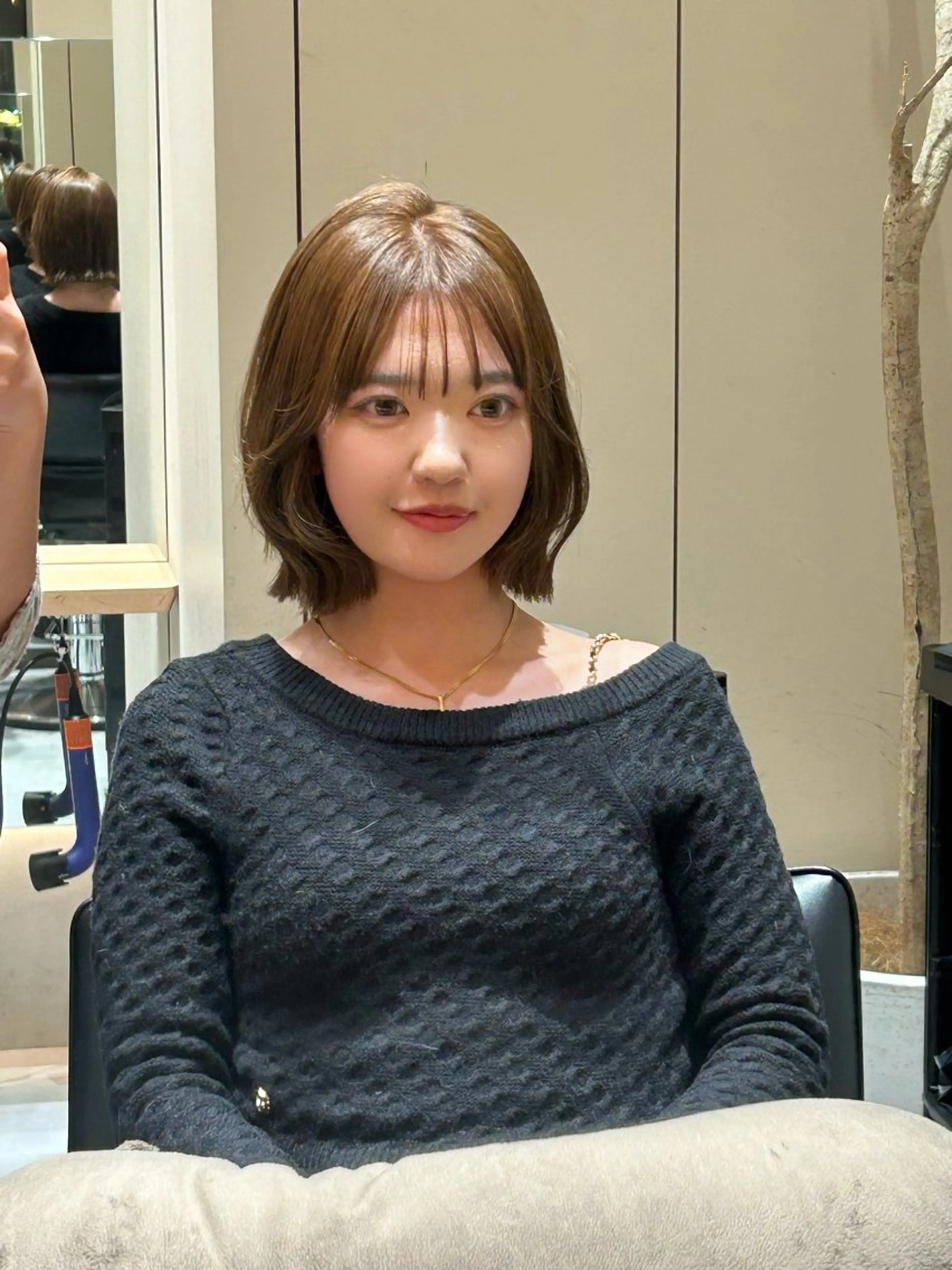 ショート ボブ くびれヘア yoko/レイヤー /小顔ボブ／メンズのヘアスタイル