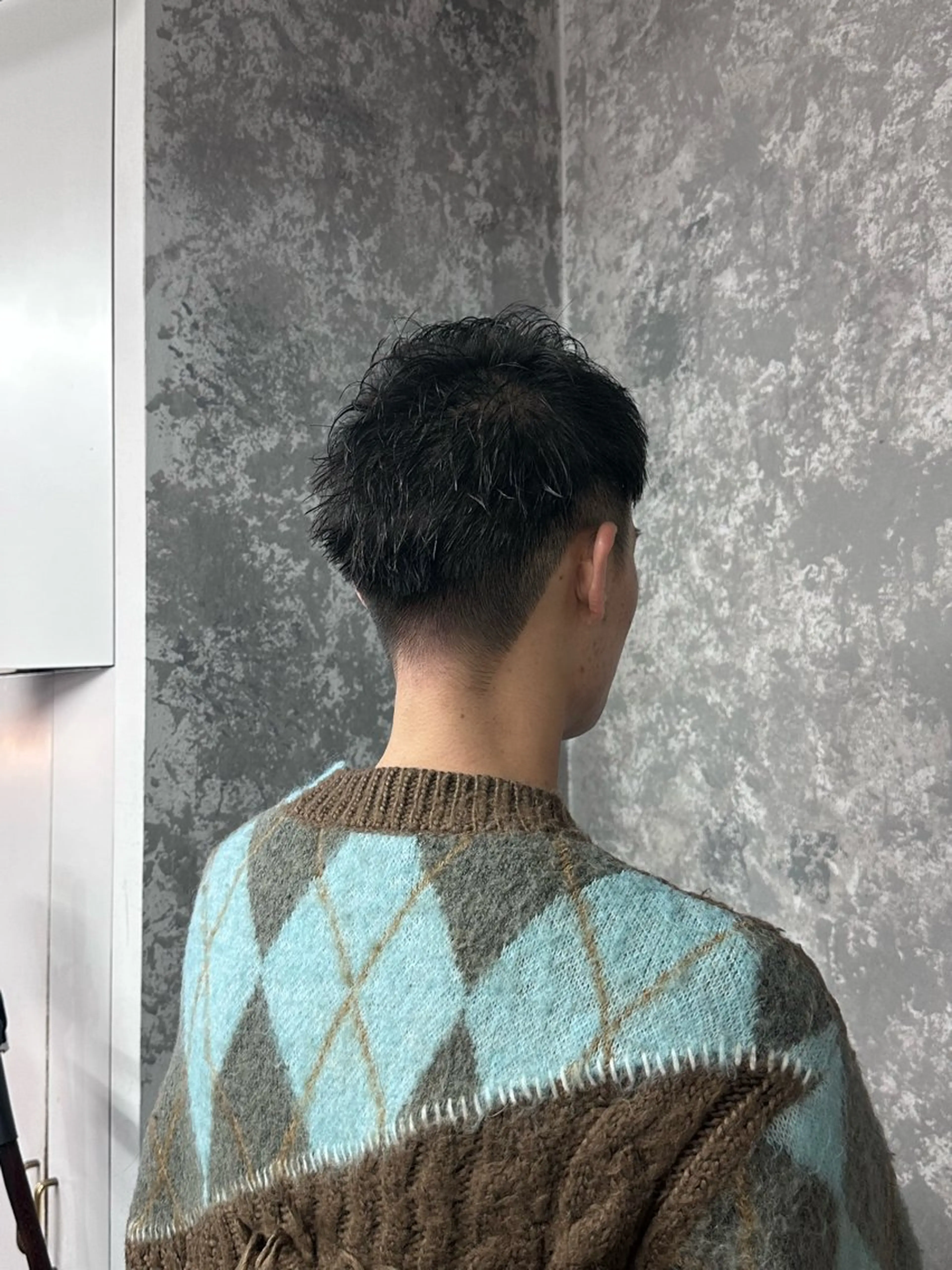 ショート メンズ カット 🩵つなぎショート✨ パーマスタイル みくのヘアスタイル