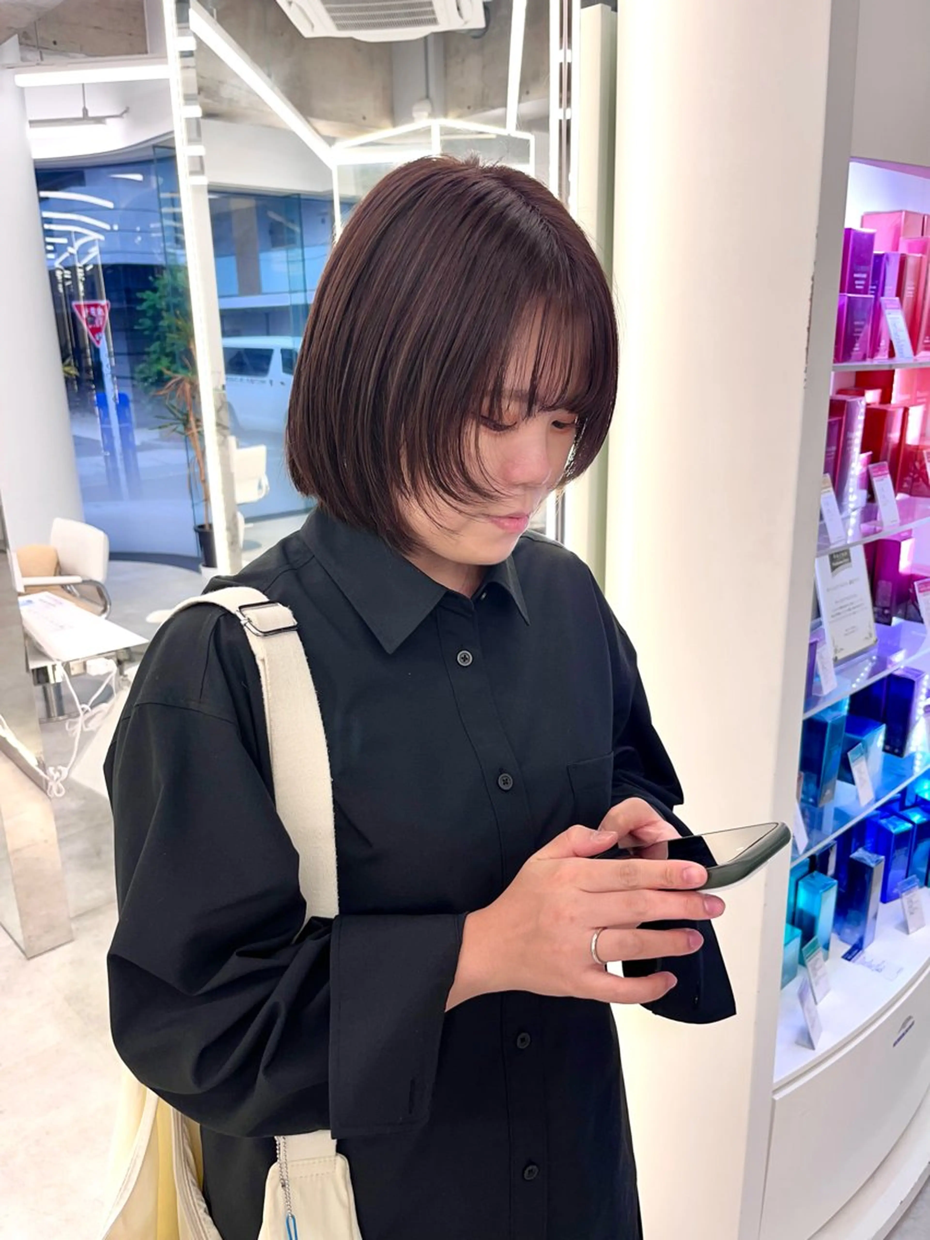 ミディアム カラー レイヤーカット×艶髪 /Ayanaのヘアスタイル