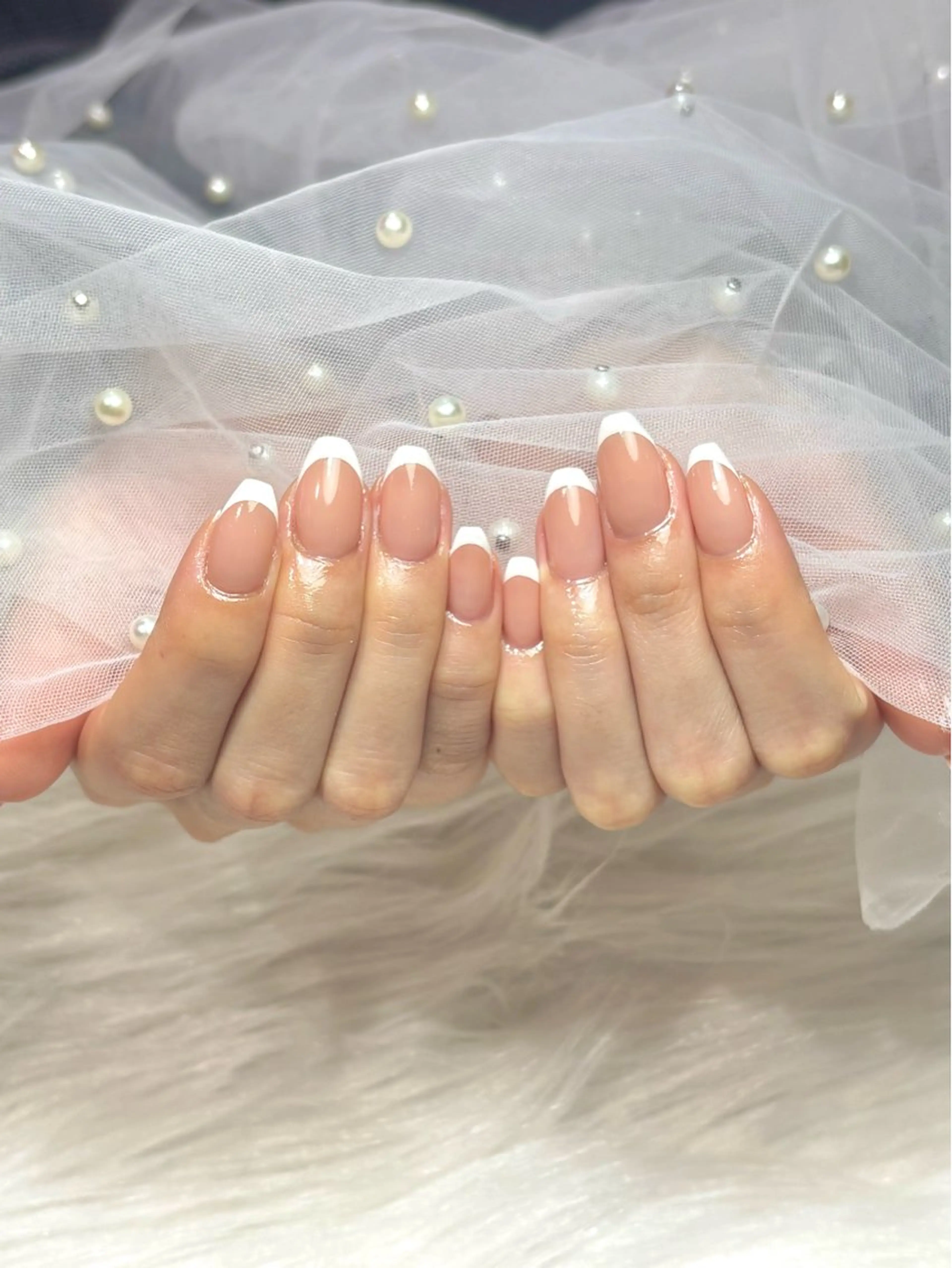 ４月限定【Hand】ベース込み★フレンチネイル♪ご新規様オフ無料 ¥8200→¥4400の写真