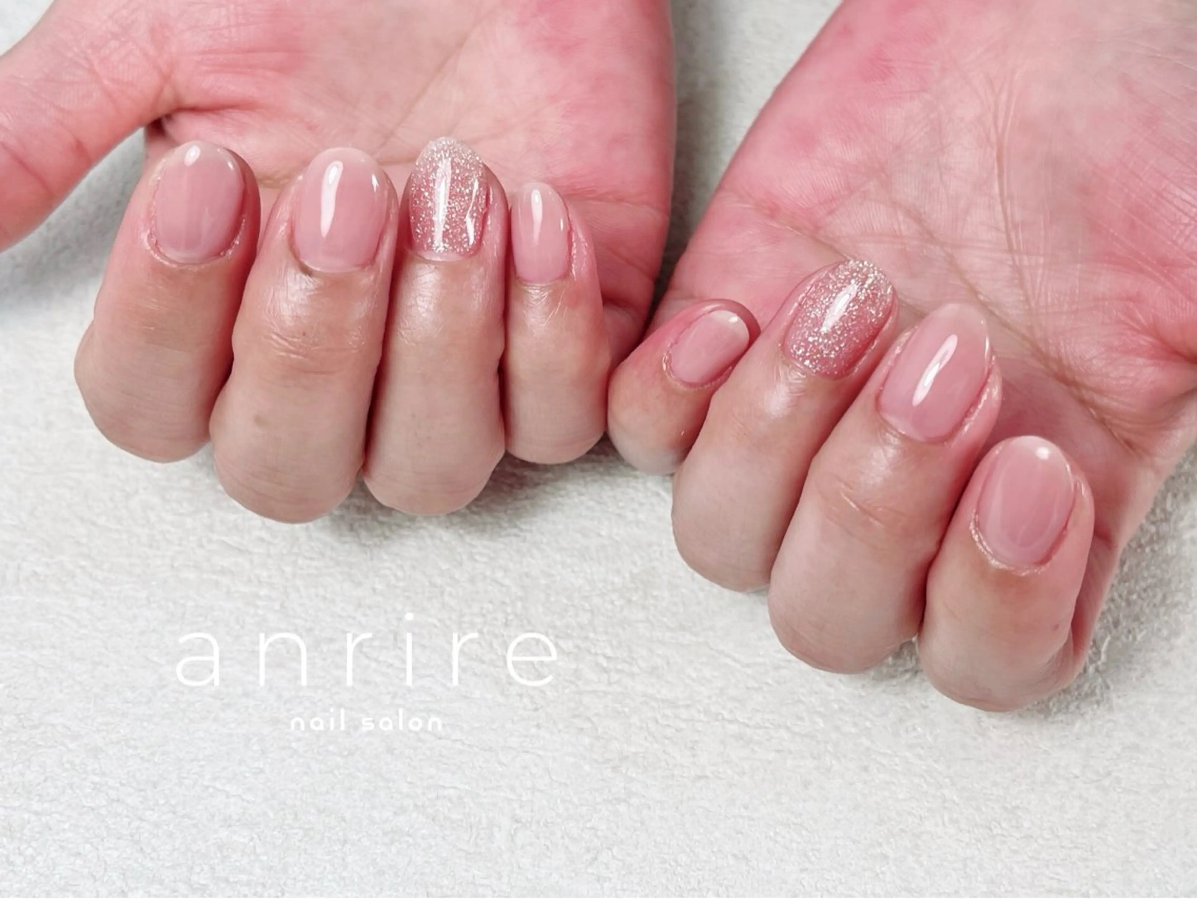 ネイル フラッシュネイル ジェルネイル キラキラネイル ラメ(グリッター) オフィスネイル ハンドネイル nailsalon anrireのネイルデザイン